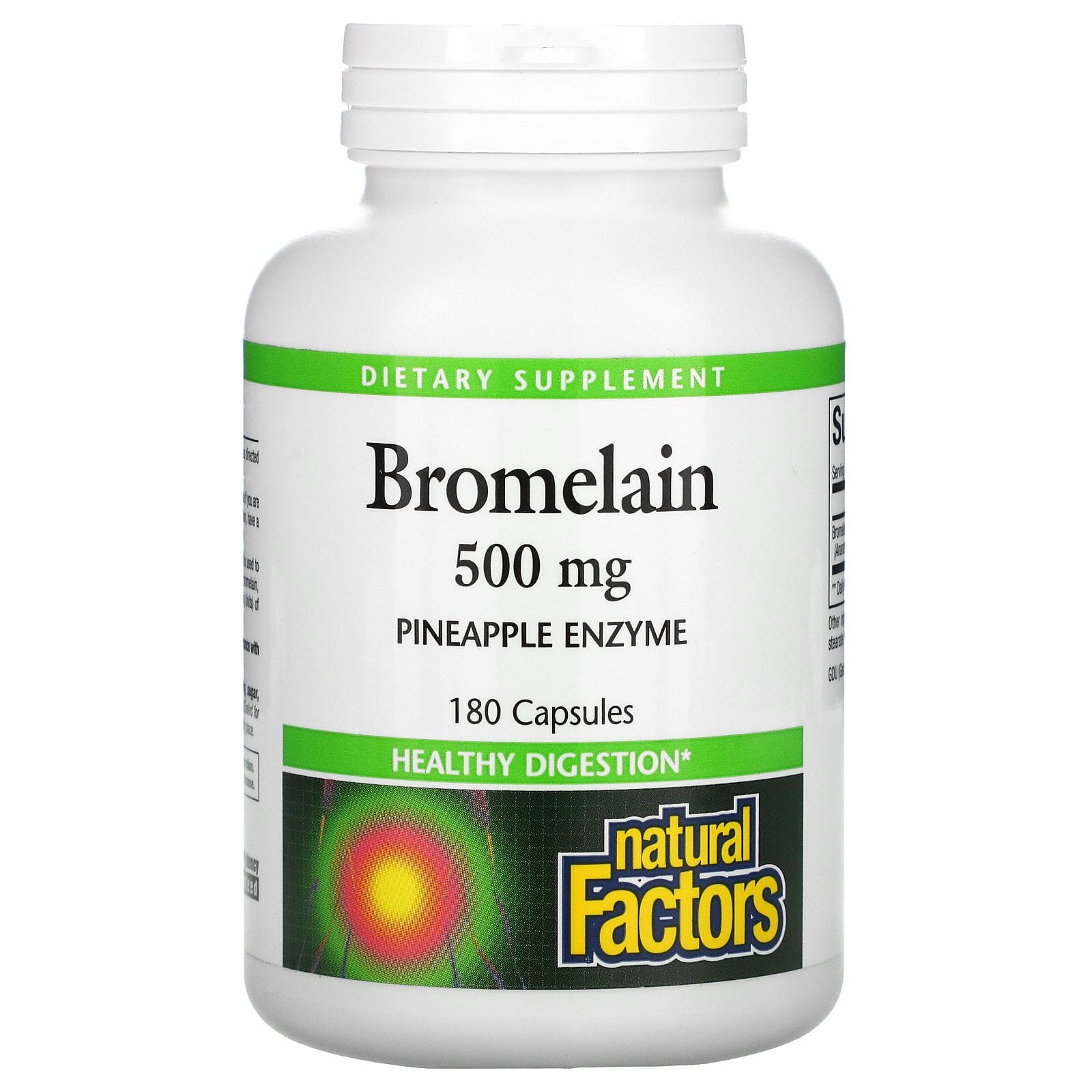Natural Factors, Bromelain, 500 mg, 180 Cápsulas