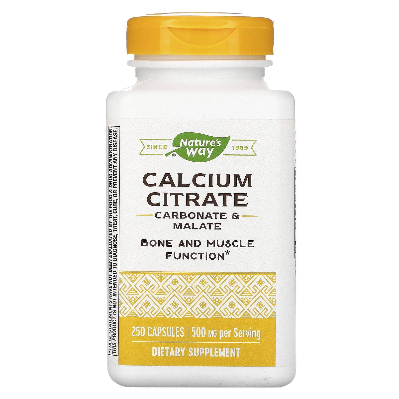 Nature's Way, Calcium Citrate, 500 mg, 250 Capsules