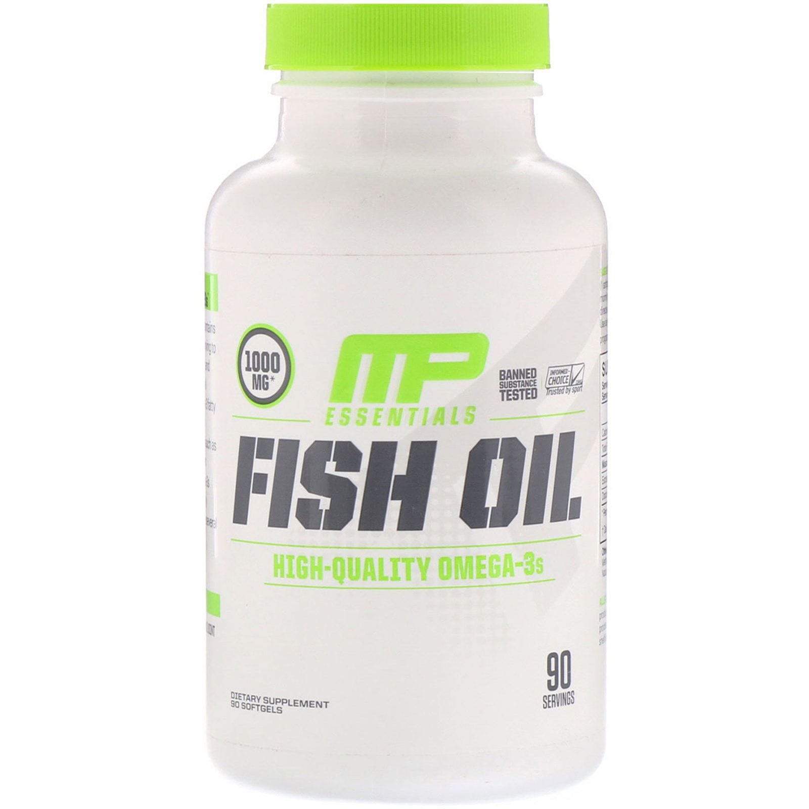 MusclePharm, Esenciales, aceite de pescado, 90 cápsulas blandas