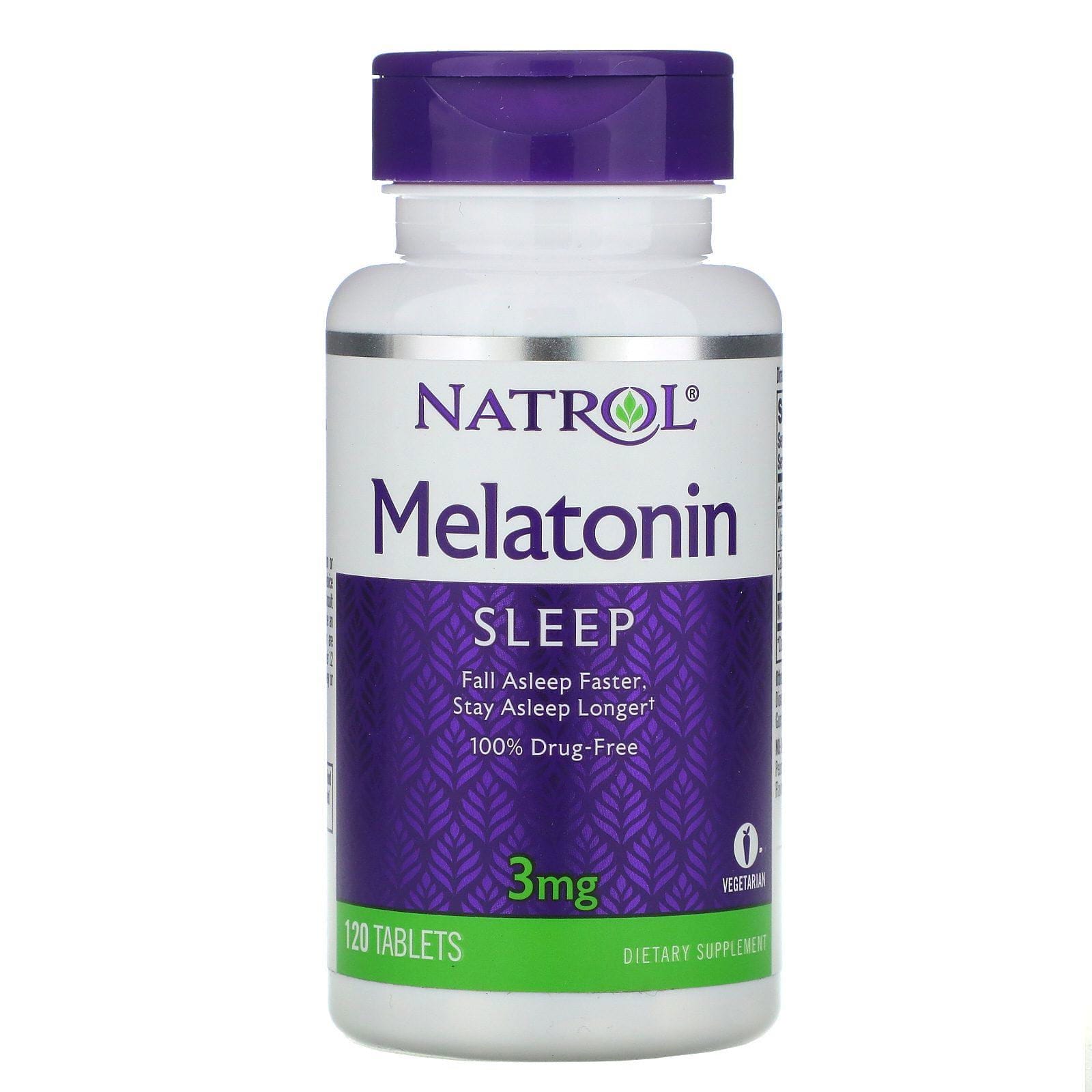 Natrol, Melatonina, 3 mg, 120 comprimidos