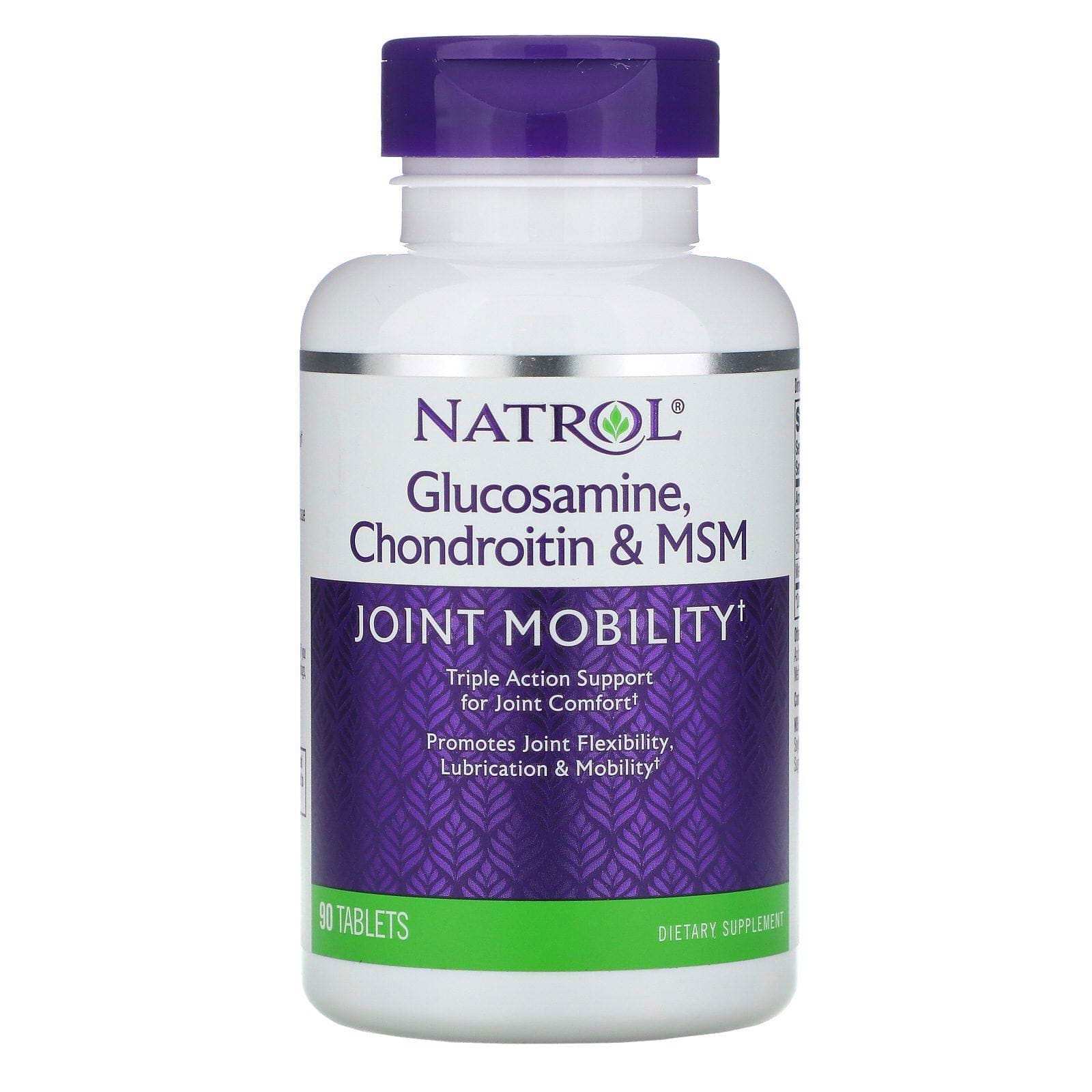 Natrol, Glucosamina, condroitina & MSM, 90 comprimidos