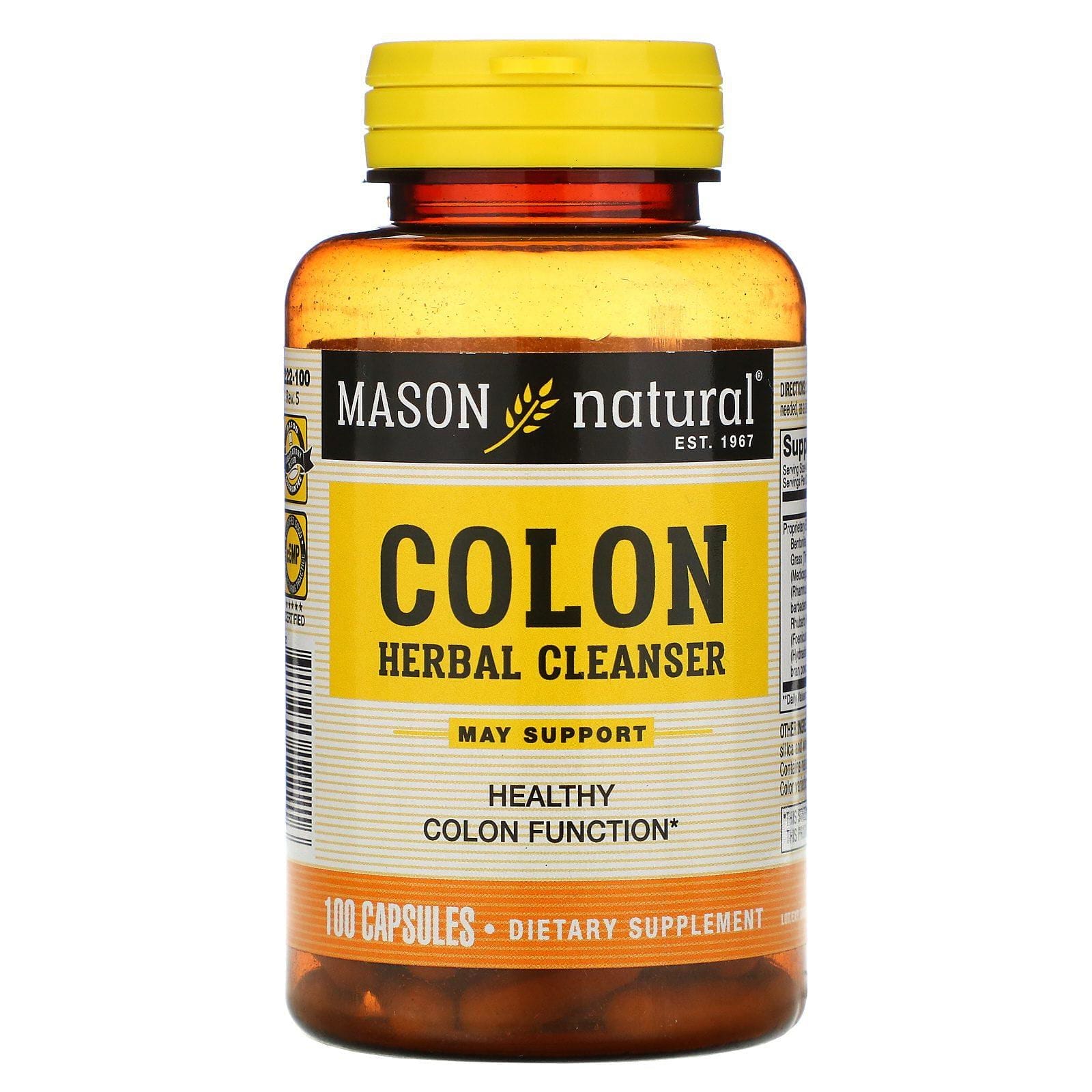 Mason Natural, Colon Herbal Cleanser (Limpiador del Colon Herbal ), 100 capsulas