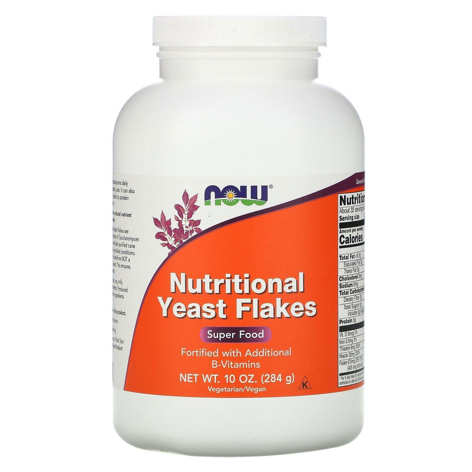 Now Foods, Levadura nutricional en hojuelas, 284 g (10 oz)
