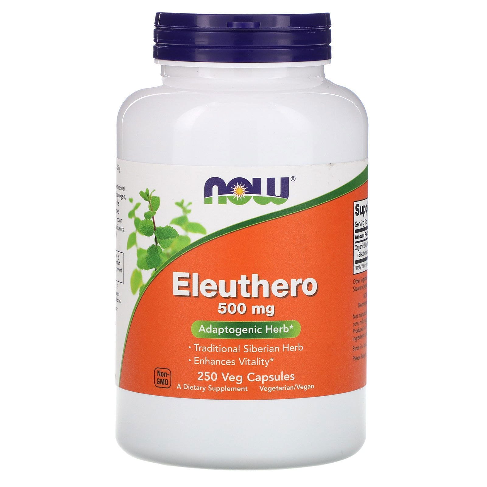 Now Foods, Eleuthero, 500 mg, 250 cápsulas vegetales