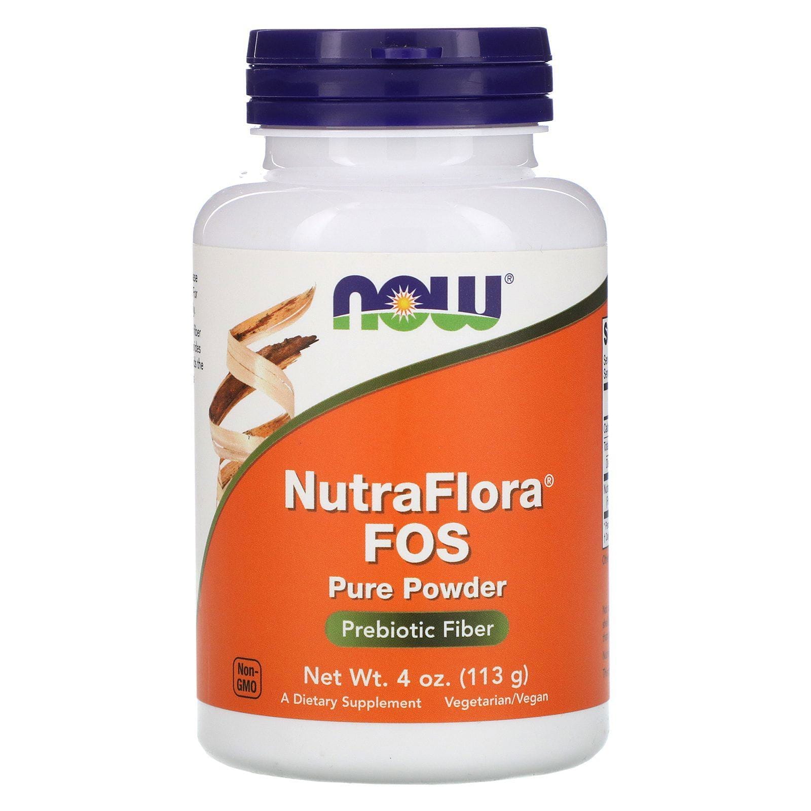 Now Foods, NutraFlora FOS, polvo puro, 4 oz (113 g)