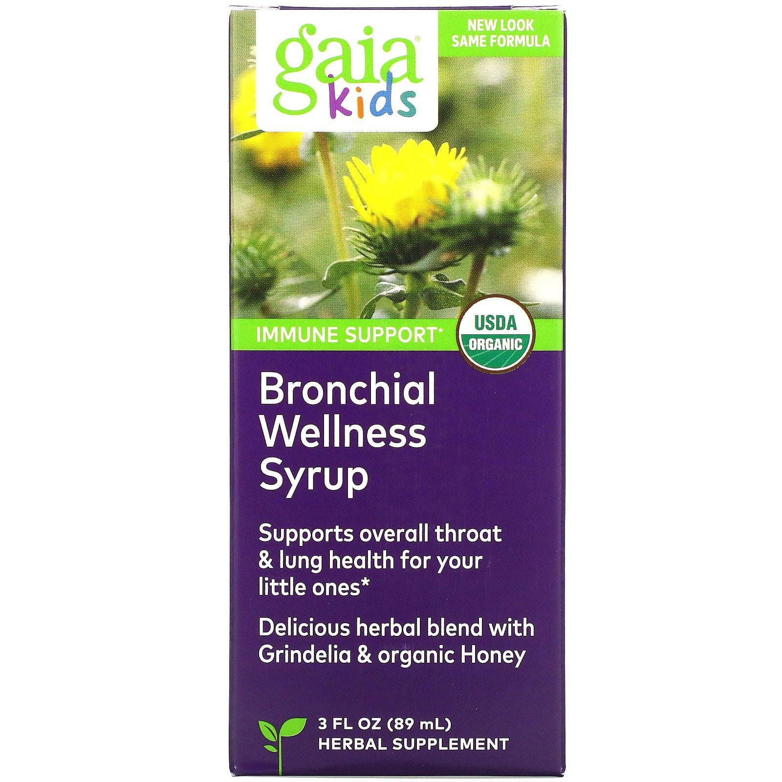 Gaia Herbs, Bronchial Wellness Syrup for Kids, 3 fl oz (89 ml)