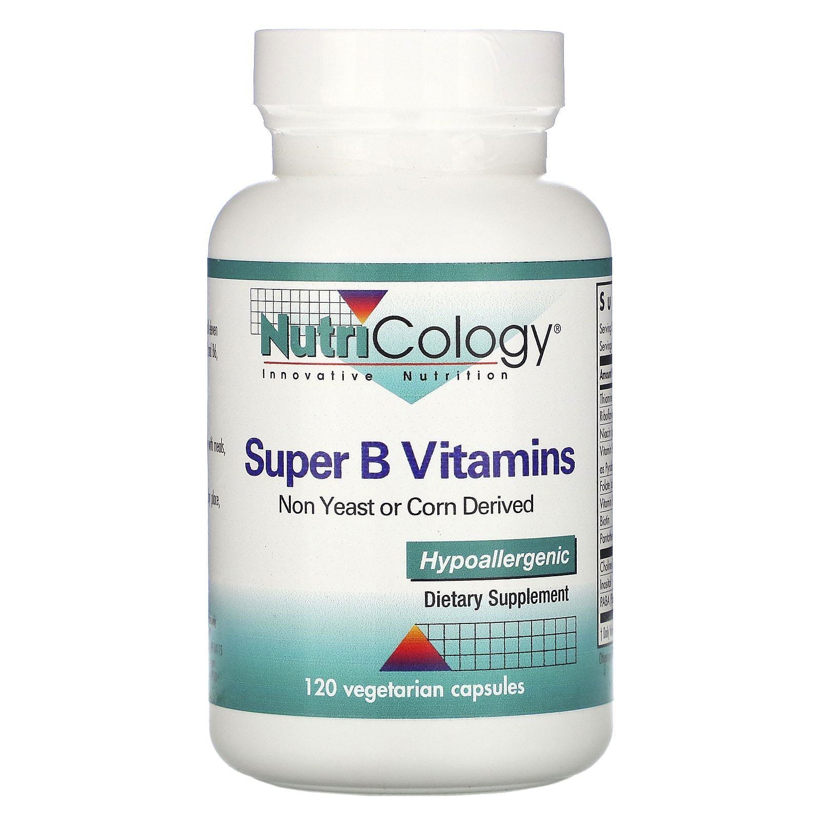 Nutricology, Super B Vitaminas, 120 Cápsulas Vegetarianas