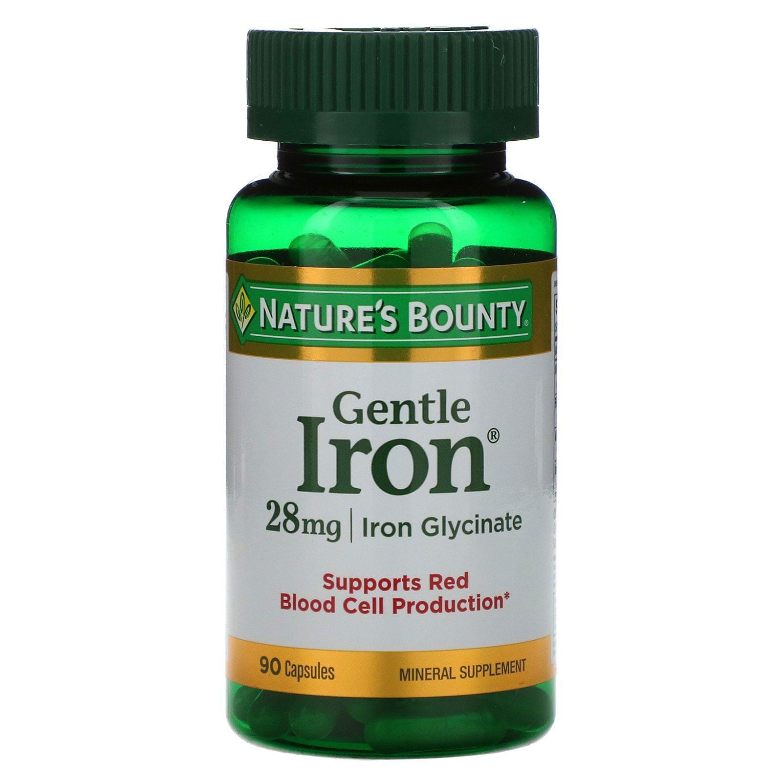 Nature's Bounty, Gentle Iron, 28 mg, 90 Cápsulas