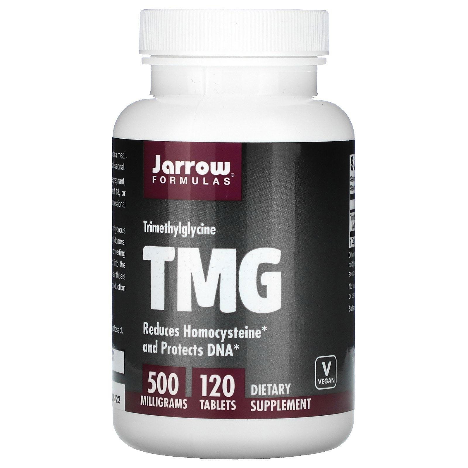 Jarrow Formulas, TMG, Trimetilglicina, 500 mg, 120 comprimidos