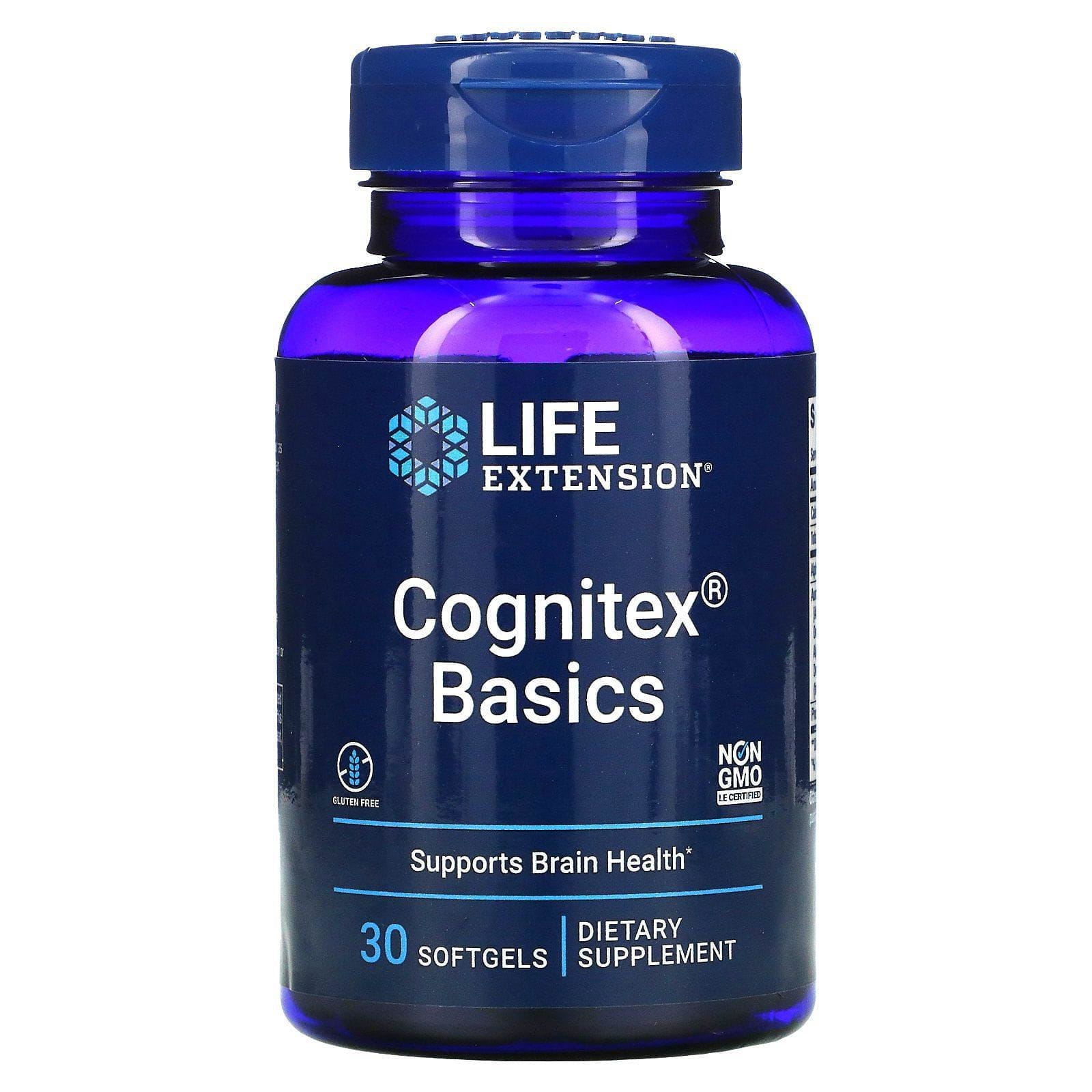 Life Extension, Cognitex Basics, 30 cápsulas de gel blando