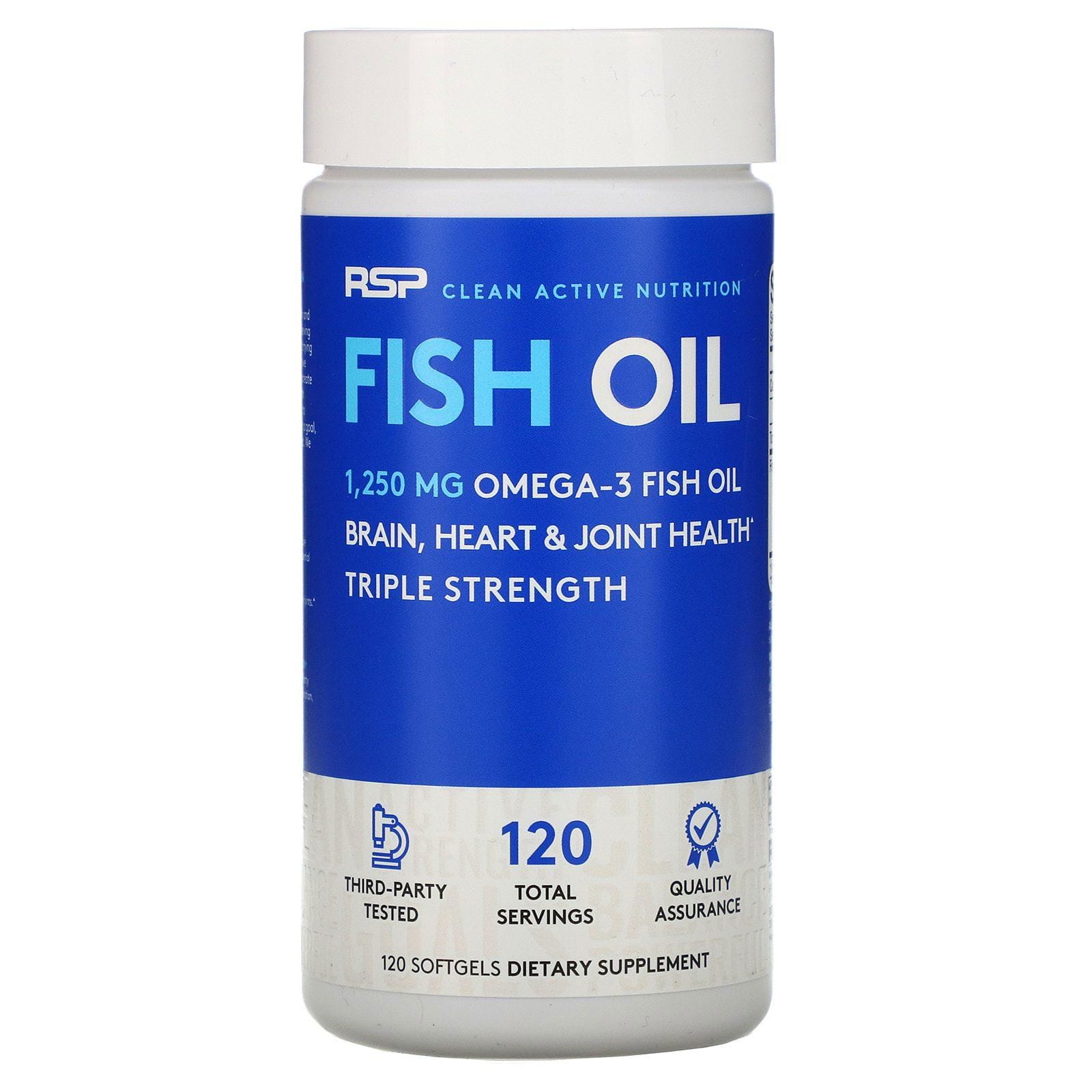 RSP Nutrition, Aceite de pescado, 120 cápsulas blandas