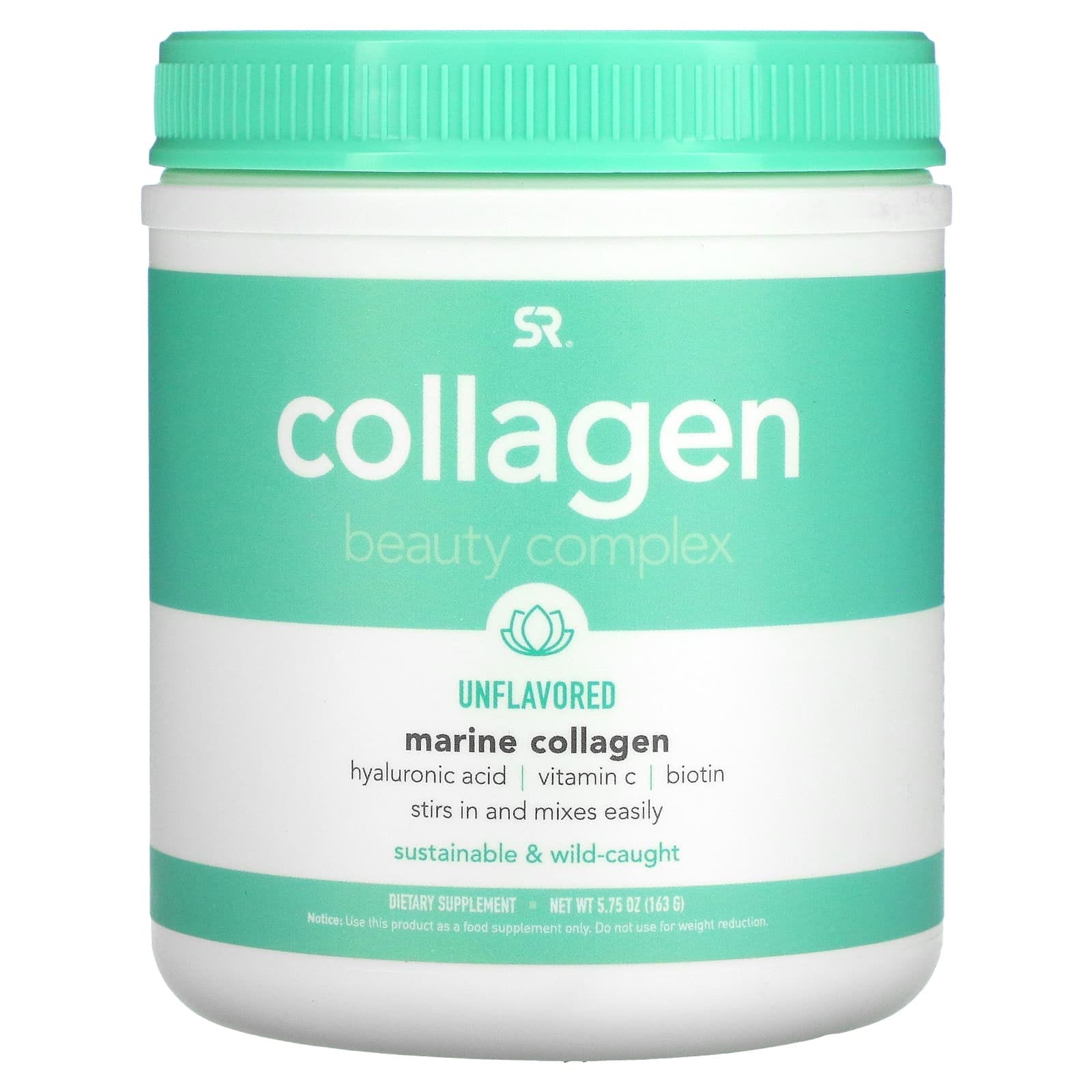 Sports Research, Complejo de colágeno para la belleza, Colágeno marino, Sin sabor, 163 g (5,75 oz)