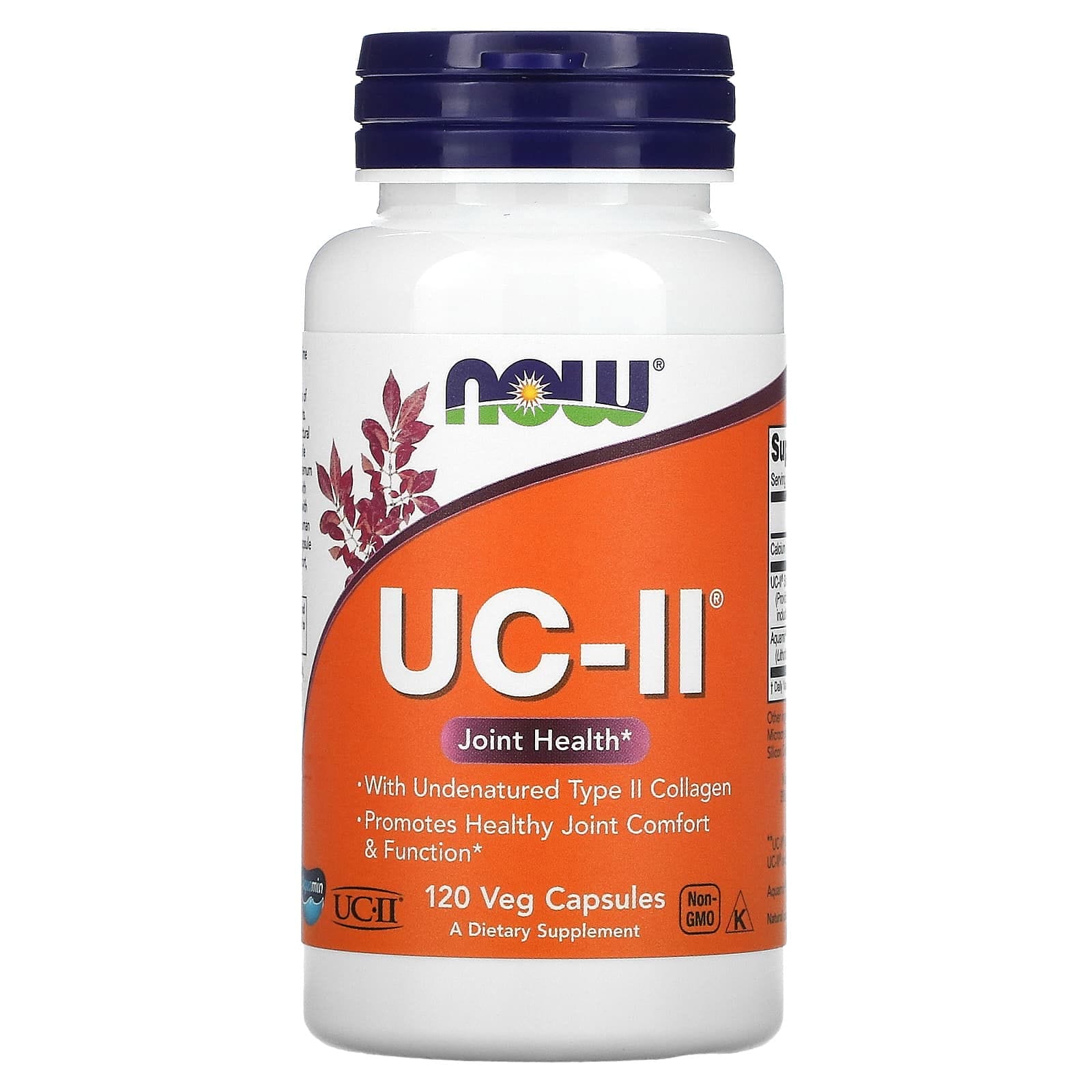 NOW Foods, UC-II para la salud articular, Colágeno no desnaturalizado de tipo II, 120 cápsulas vegetales