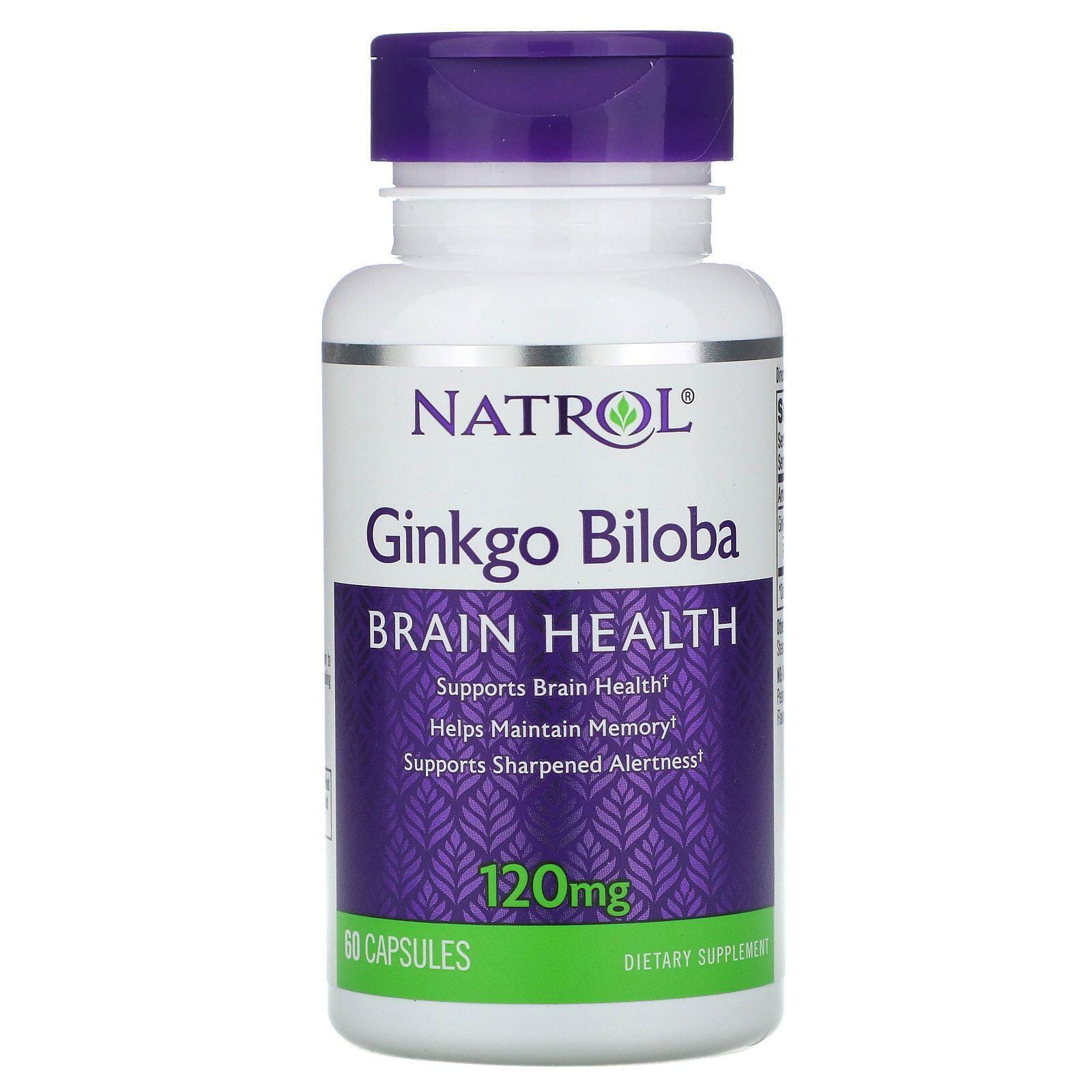 Natrol, Ginkgo Biloba, 120 mg, 60 cápsulas