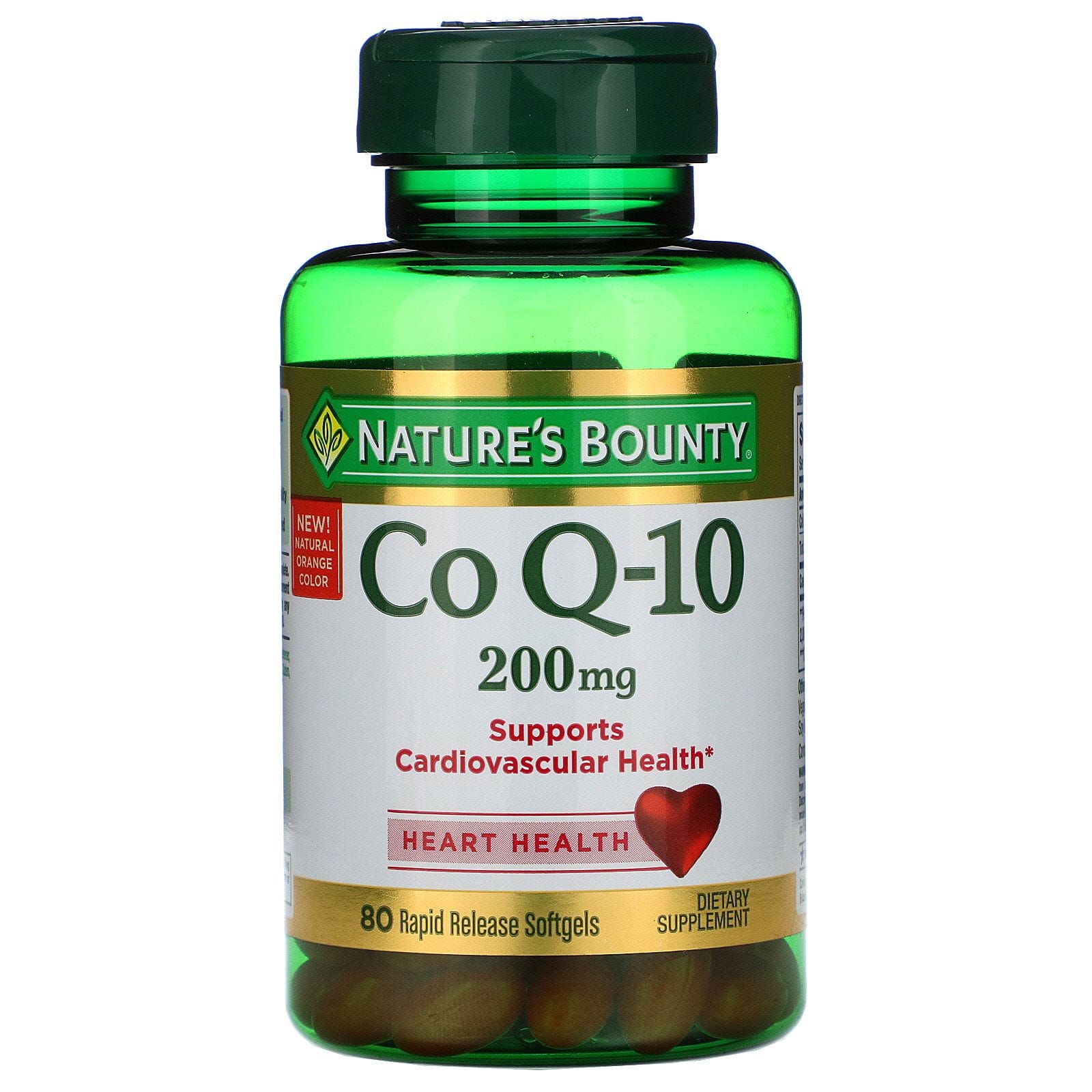 Nature's Bounty, Co Q-10, 200 mg, 80 cápsulas blandas de liberación rápida