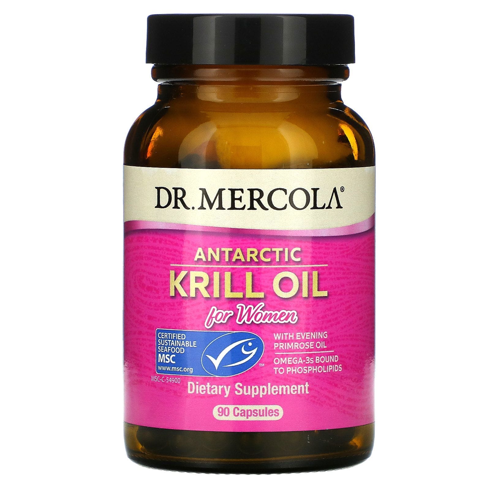 Dr. Mercola, Aceite de kril antártico para mujeres, 90 cápsulas
