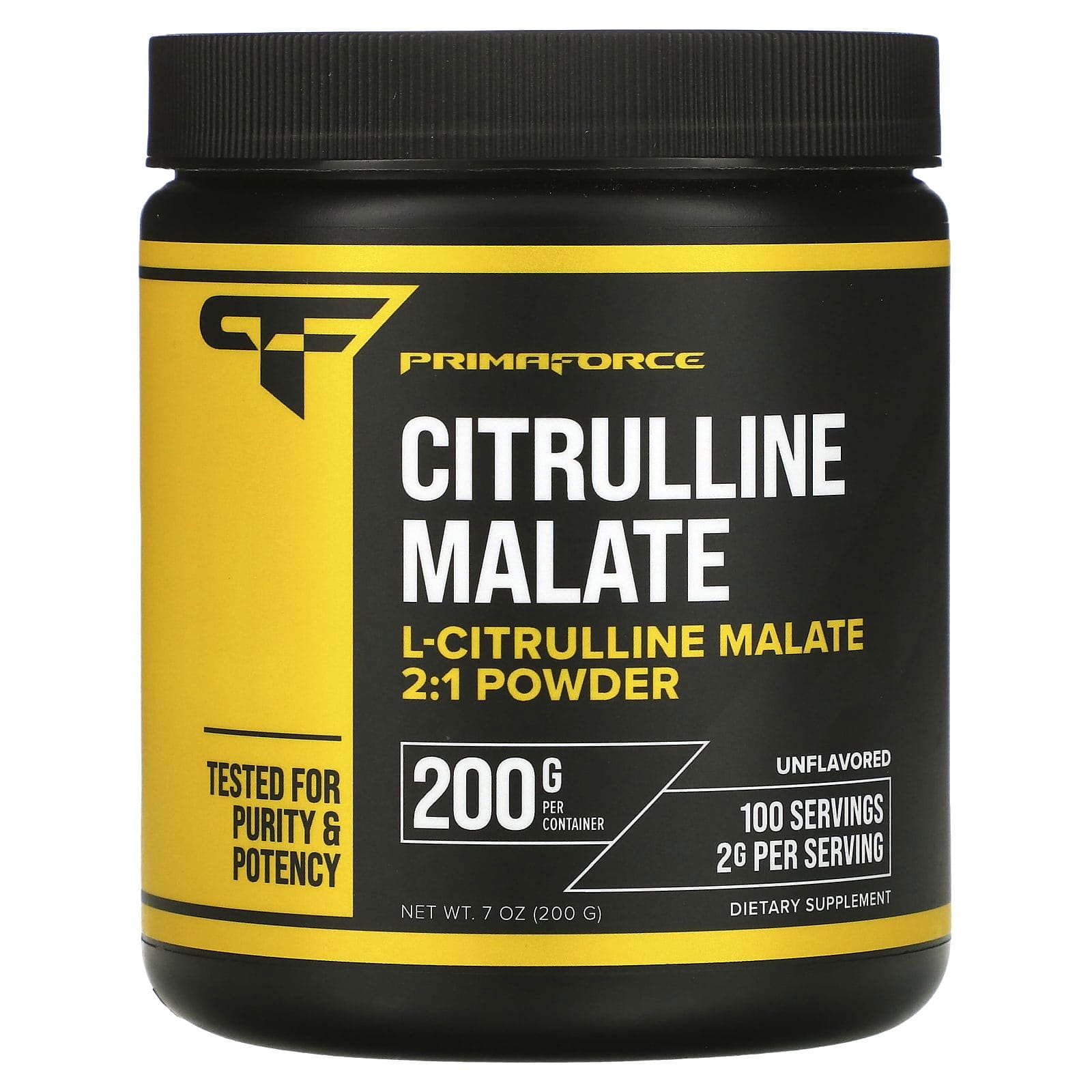 Primaforce, Malato de citrulina, sin sabor, 200 g (7,0 oz)