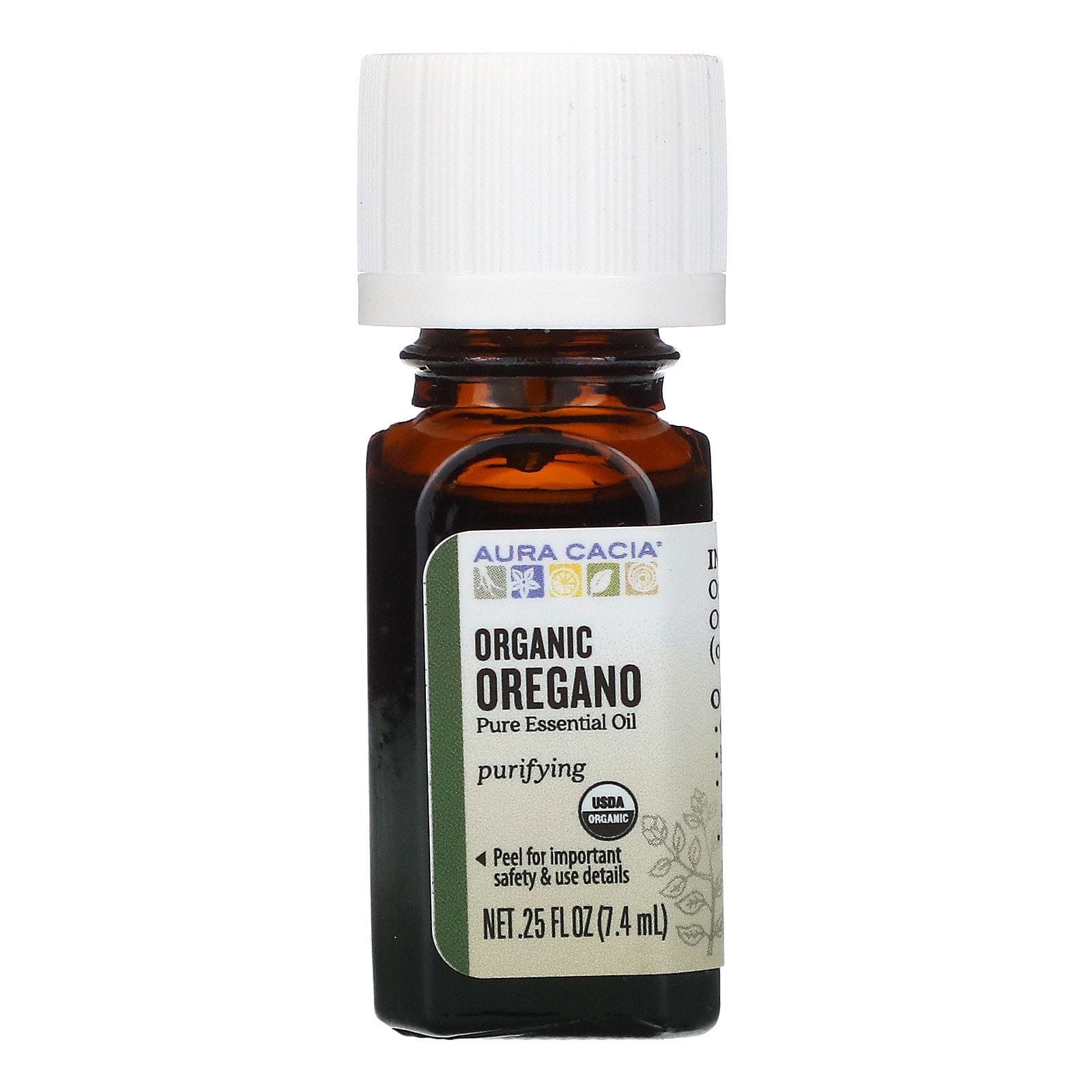 Aura Cacia, Aceite esencial puro, Orégano orgánico, 7,4 ml (0,25 oz. líq.)