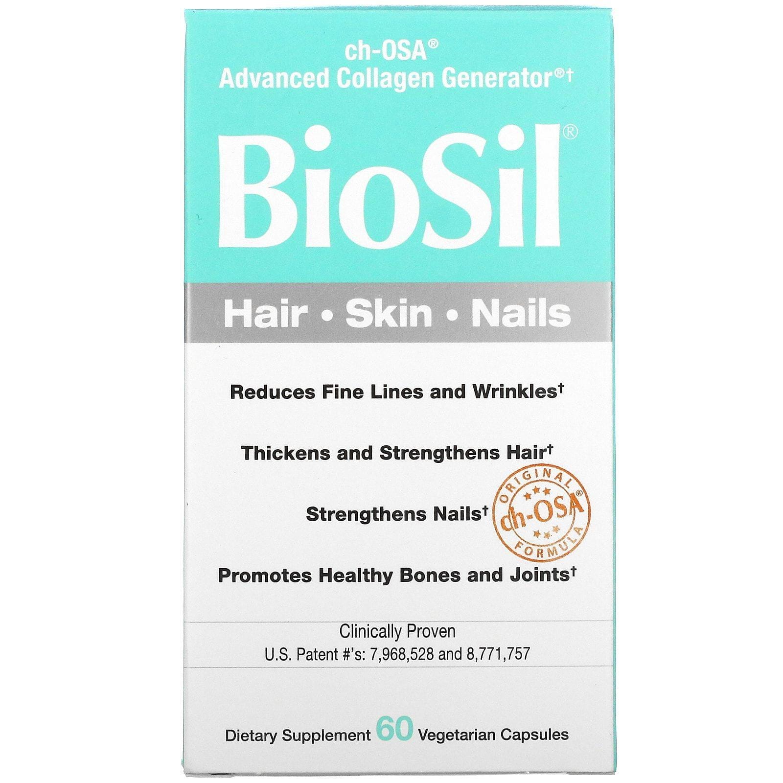 BioSil by Natural Factors, ch-OSA Advanced Collagen Generator, 60 Vegetarian Capsules
