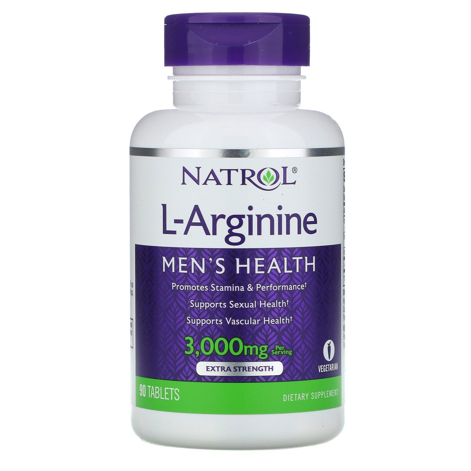 Natrol, L-arginina, 3000 mg, 90 comprimidos