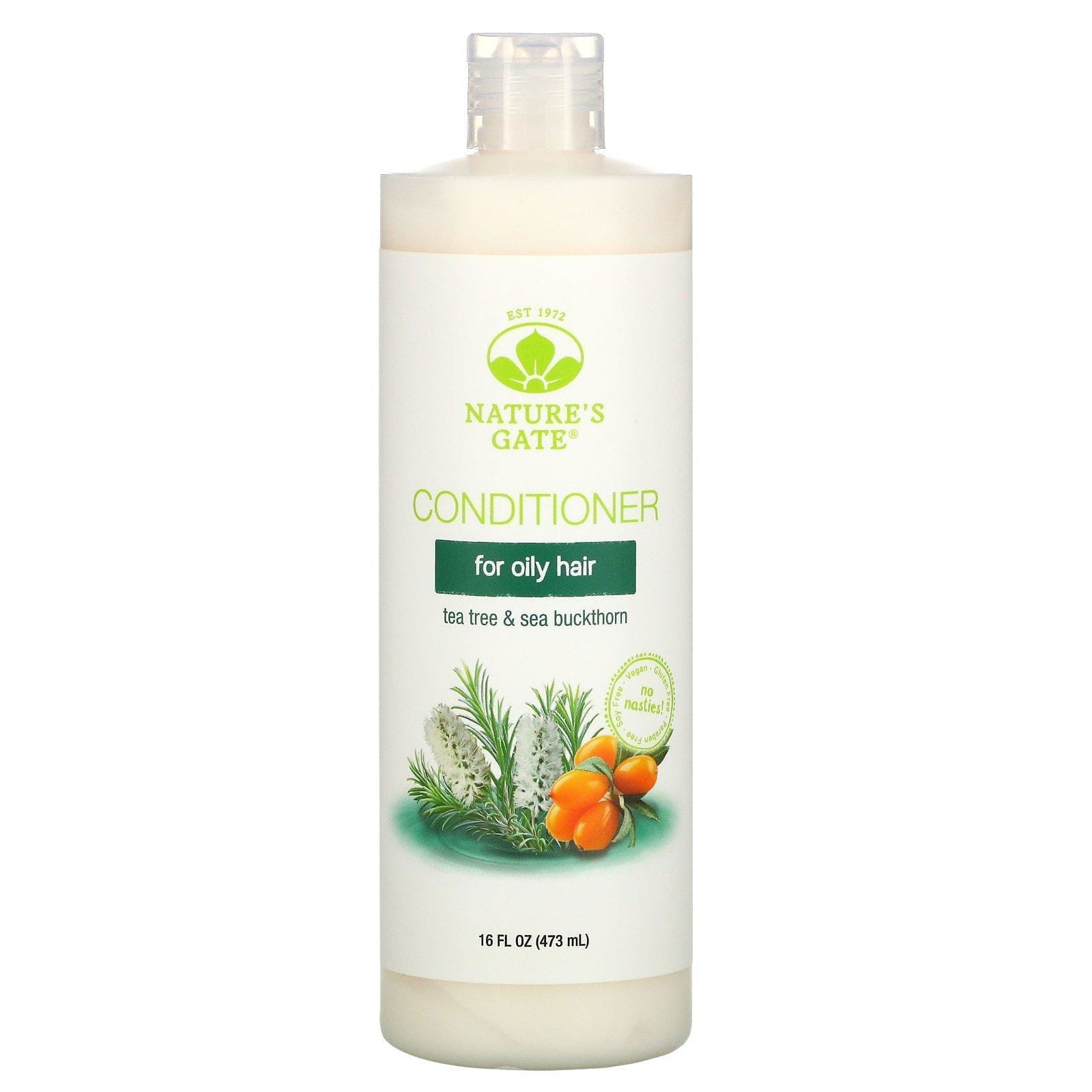 Nature's Gate, Acondicionador con árbol del té y espino amarillo para cabello graso, 473 ml (16 oz. líq.)