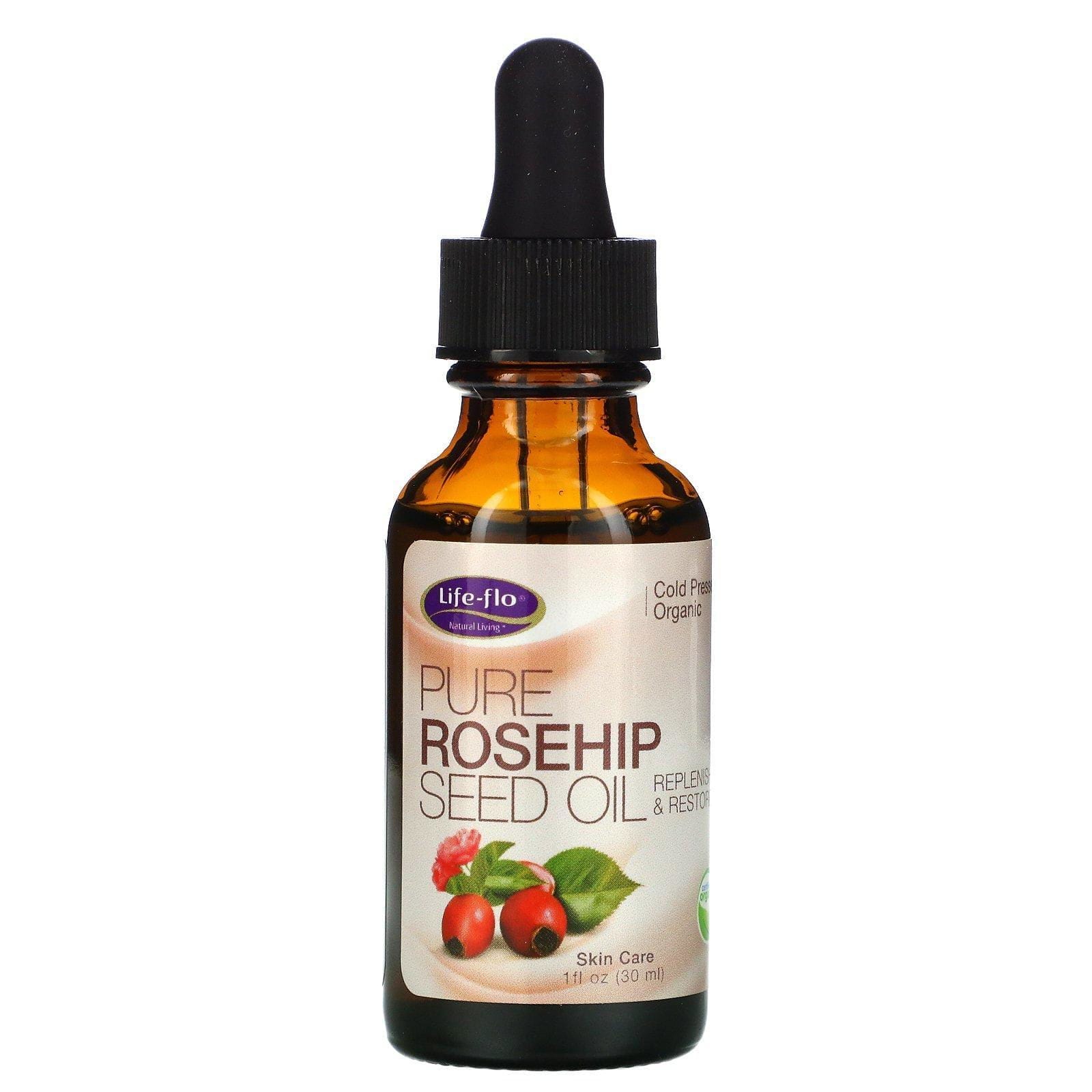 Life-flo, Aceite de semilla de rosa mosqueta puro, Cuidado de la piel, 30 ml (1 oz. líq.)