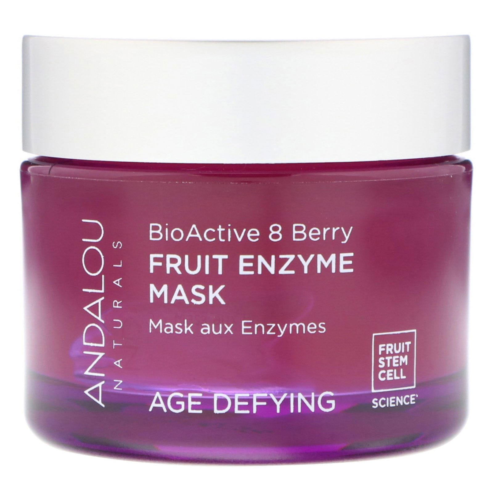 Andalou Naturals, Máscara de enzimas frutales, BioActive 8 bayas, Definición de edad, 1.7 oz (50 g)