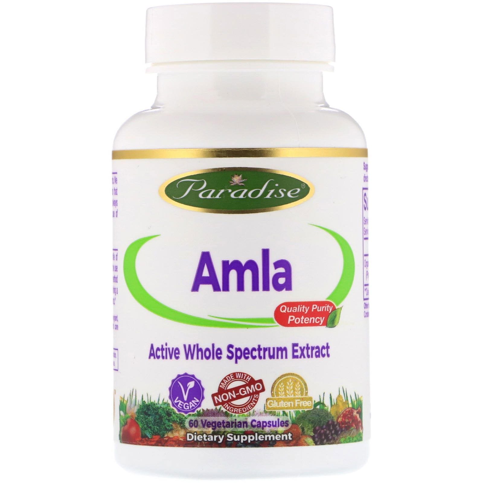 Paradise Herbs, Amla, 60 cápsulas vegetarianas