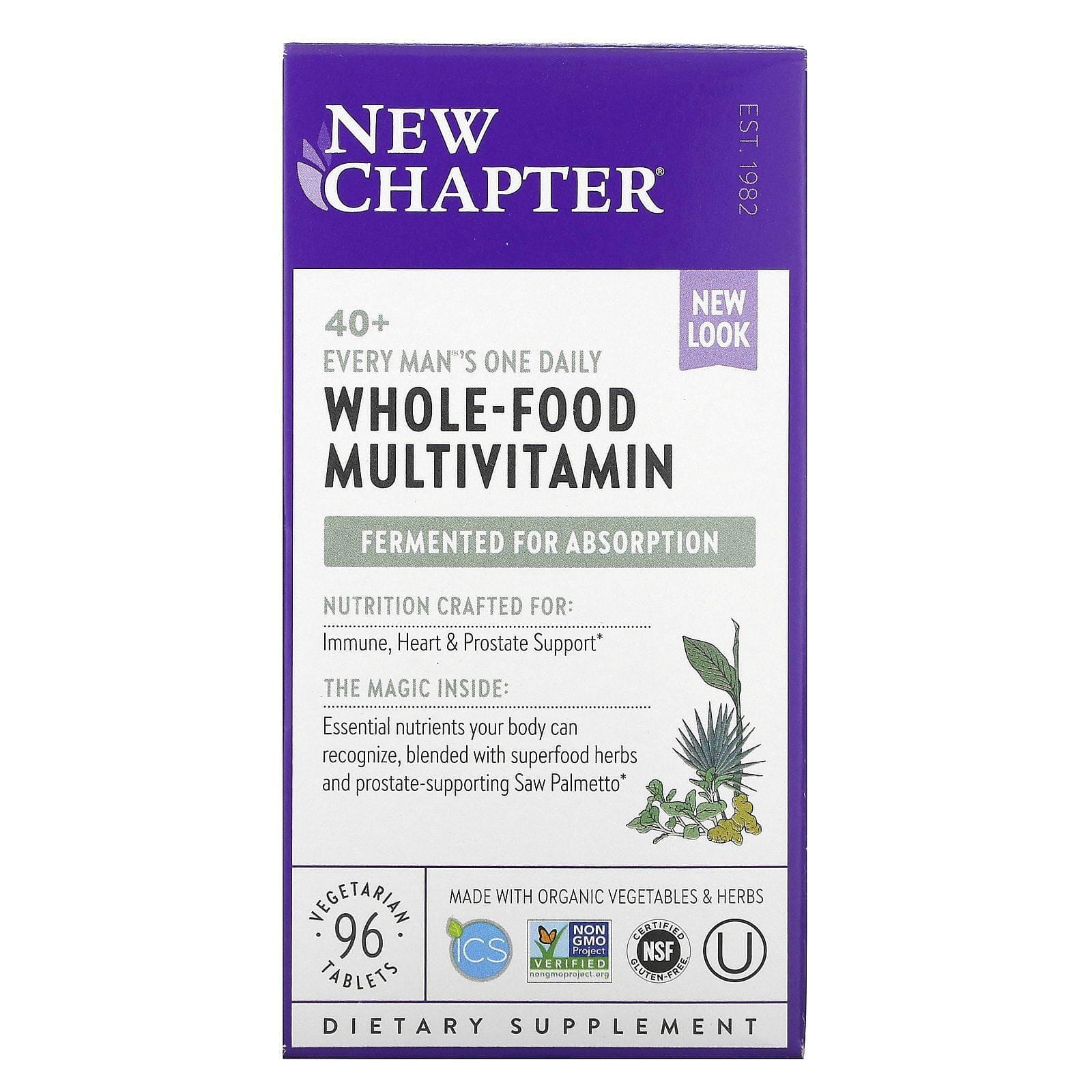 New Chapter, 40+ Every Man's One Daily Multi, 96 Vegetarian Tablets