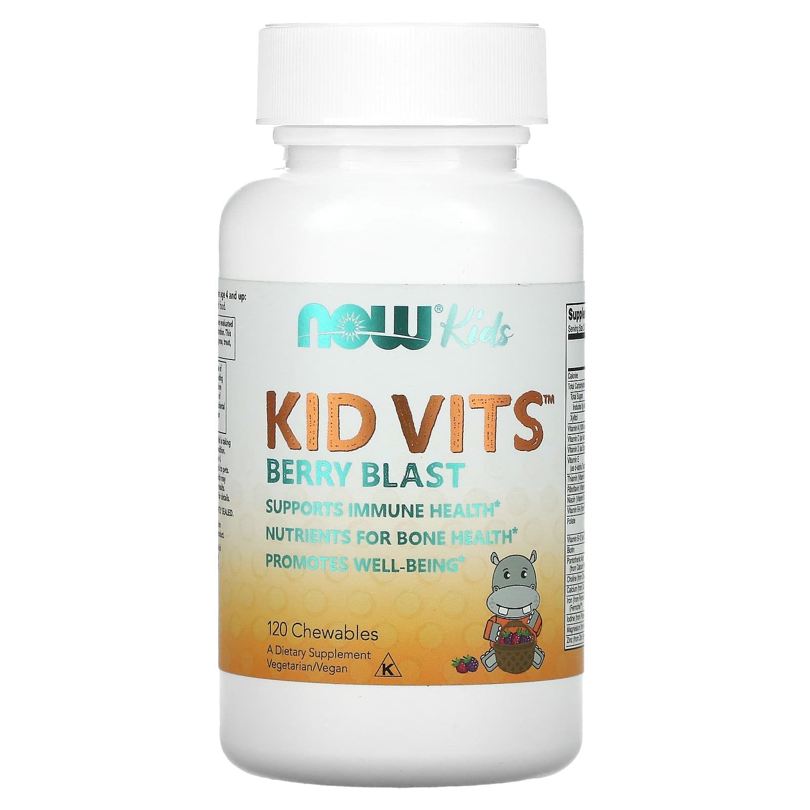 NOW Foods, Kid Vits, Explosión de bayas, 120 comprimidos masticables