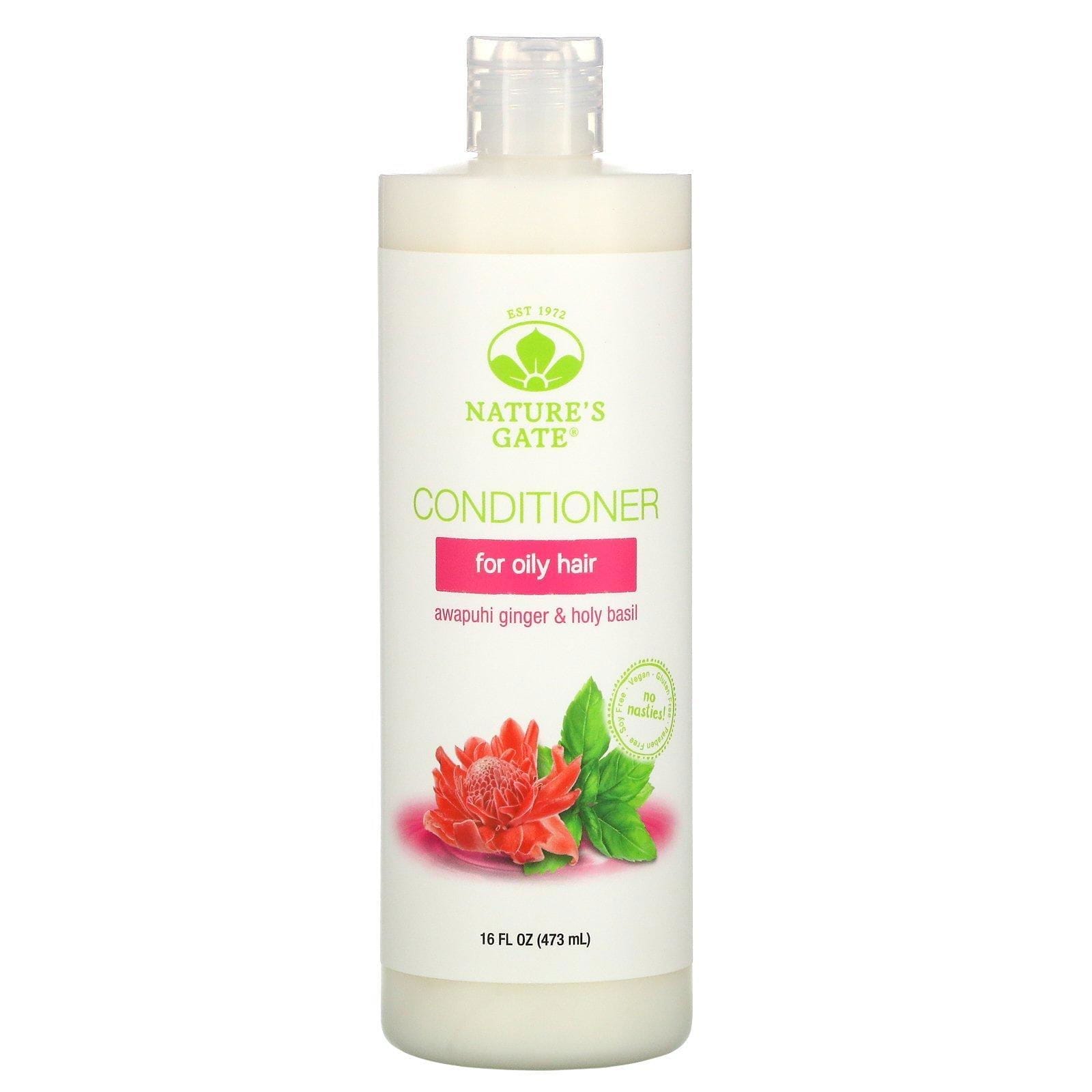 Nature's Gate, Acondicionador con jengibre amargo y albahaca morada para cabello graso, 473 ml (16 oz. líq.)