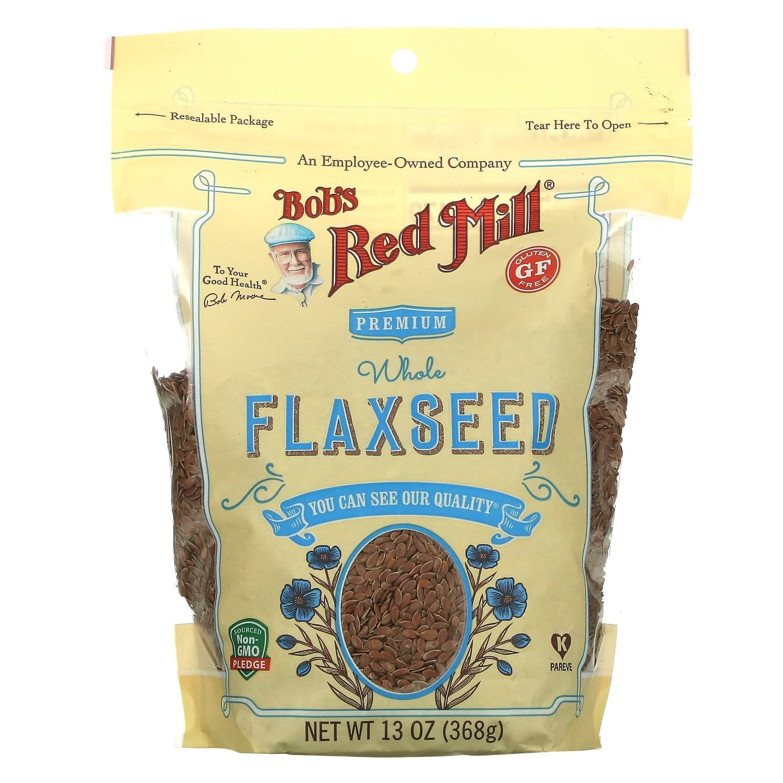 Bob's Red Mill, Semilla de lino integral prémium, 368 g (13 oz)