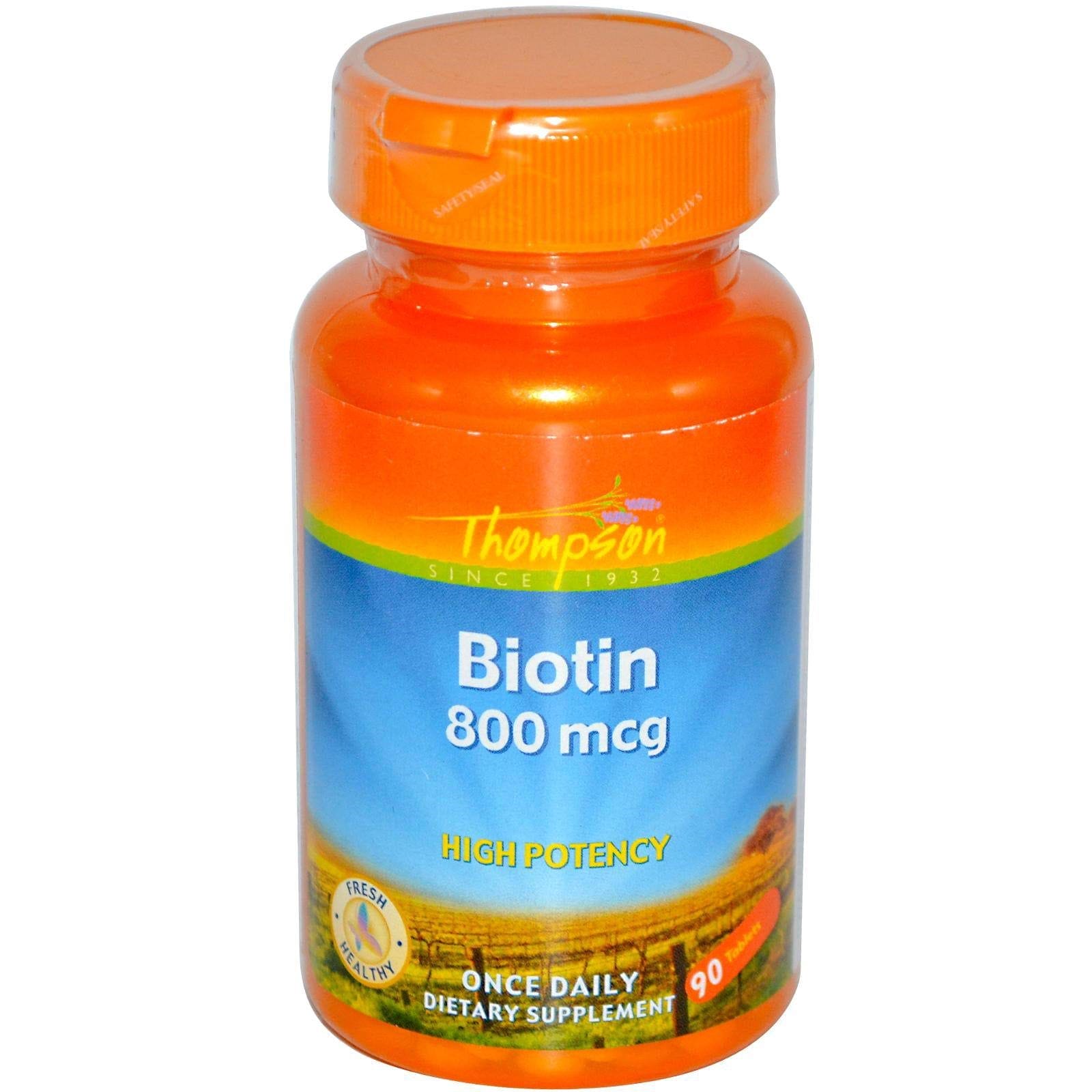 Thompson, Biotina, 800 mcg, 90 tabletas