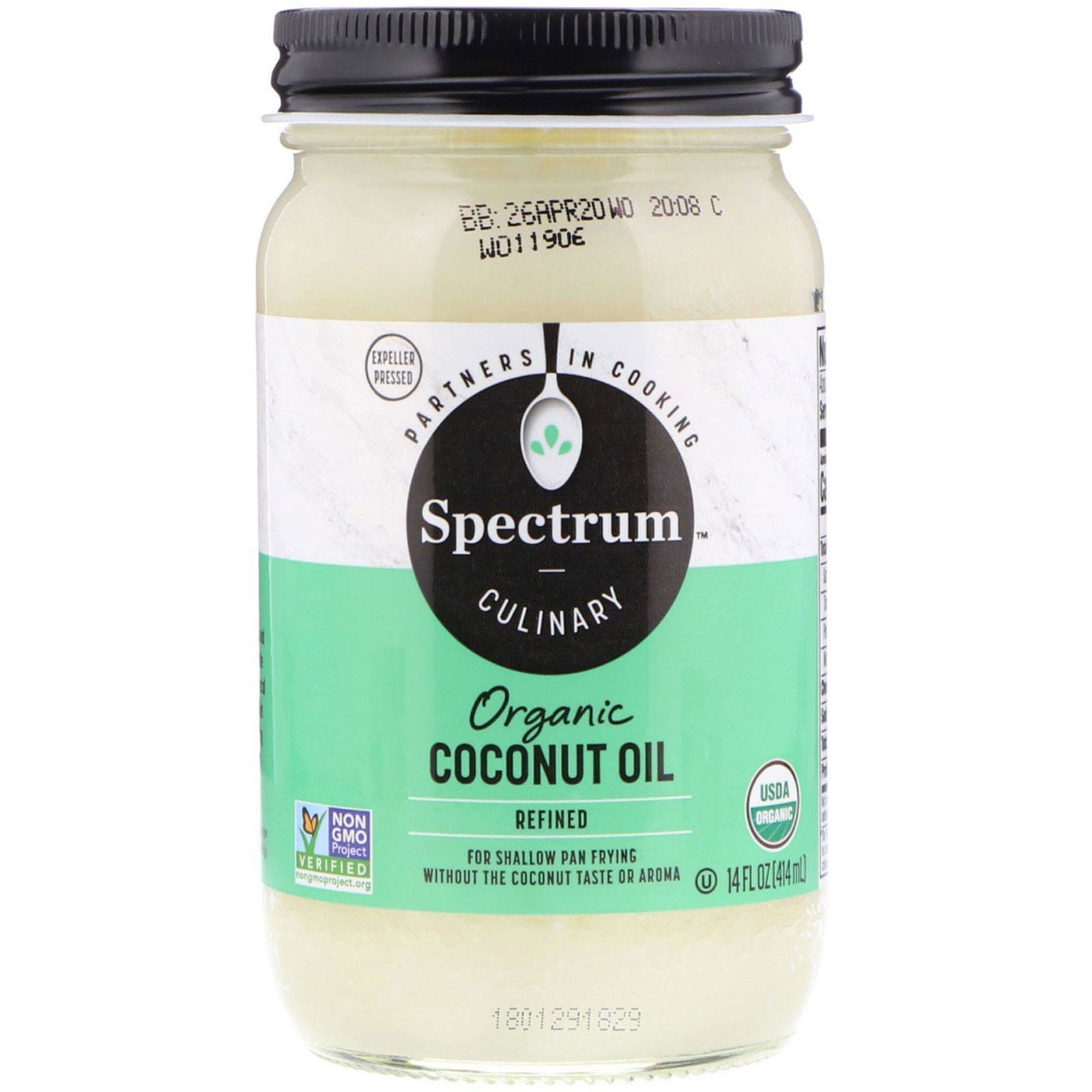Spectrum Culinary, Aceite de coco orgánico, refinado, 14 fl oz (414 ml)