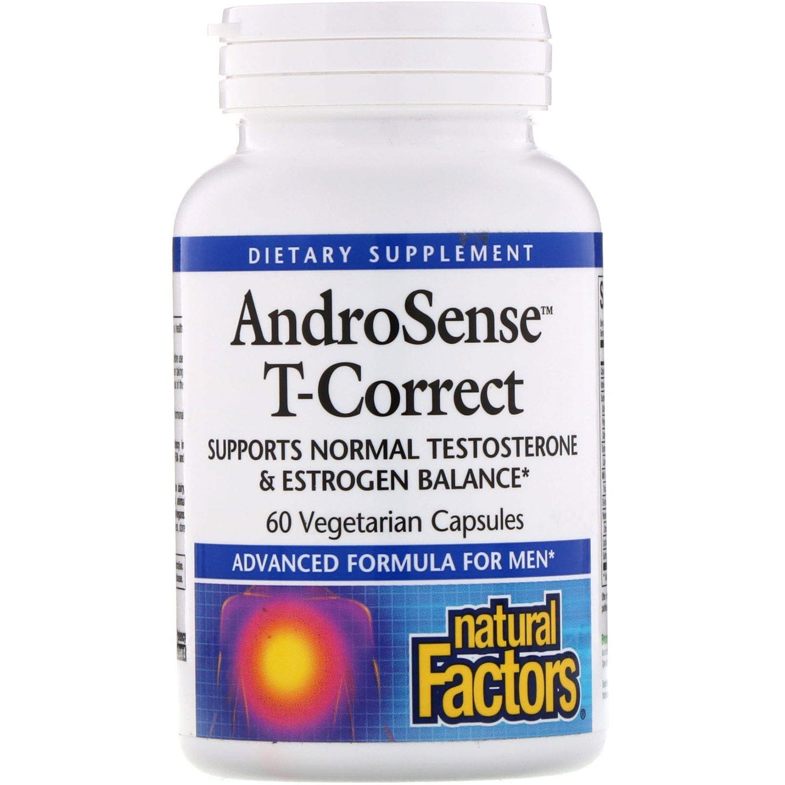 Natural Factors, AndroSense T-Correct, 60 cápsulas vegetarianas