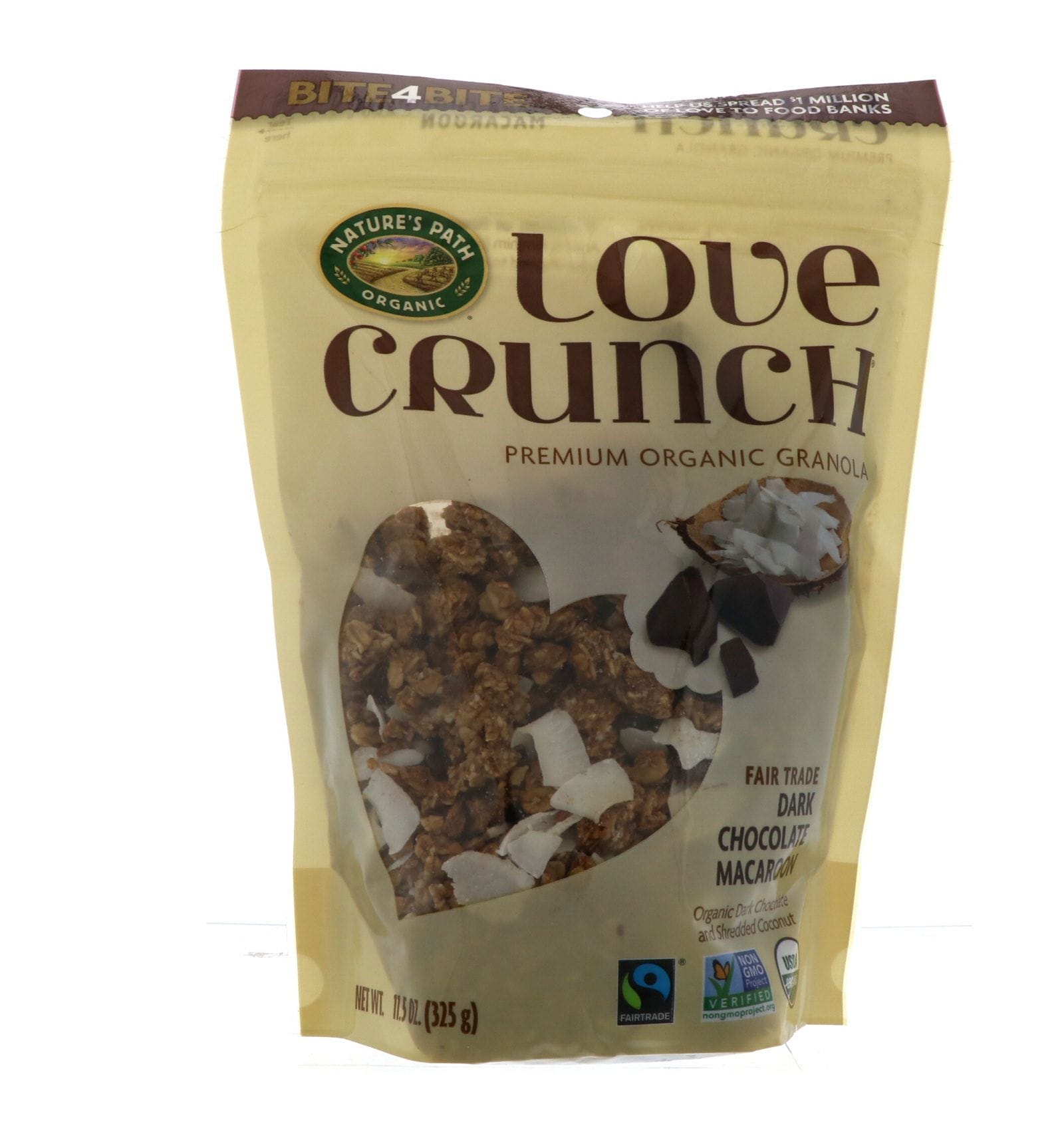 Nature's Path, Crujido de amor, Granola orgánica Premium, Macarrón con chocolate oscuro, 11,5 oz (325 g)
