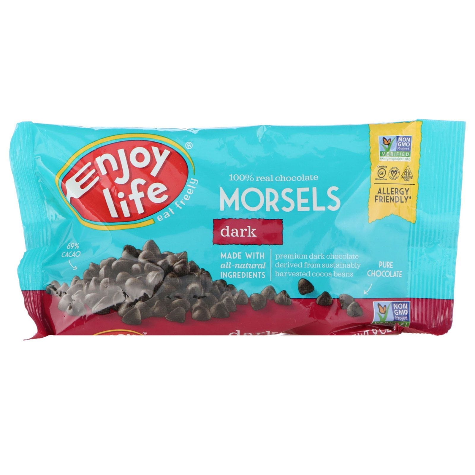 Enjoy Life Foods, Bocados Medianos, Chocolate Oscuro, 9 oz (255 g)