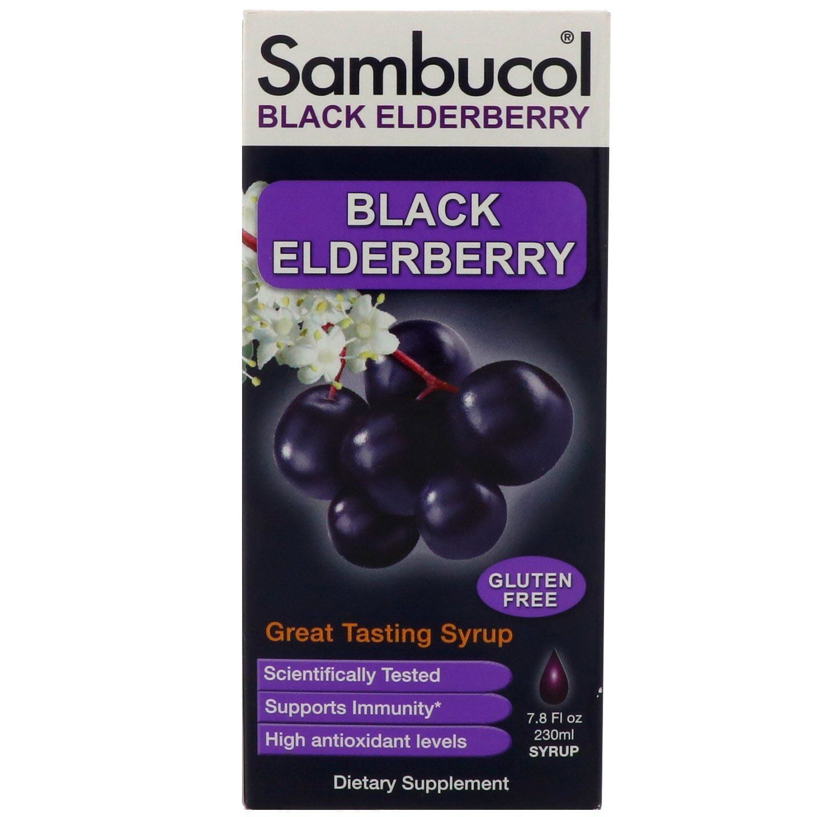 Sambucol, Jarabe de saúco negro, Fórmula original, 230 ml (7,8 oz. líq.)
