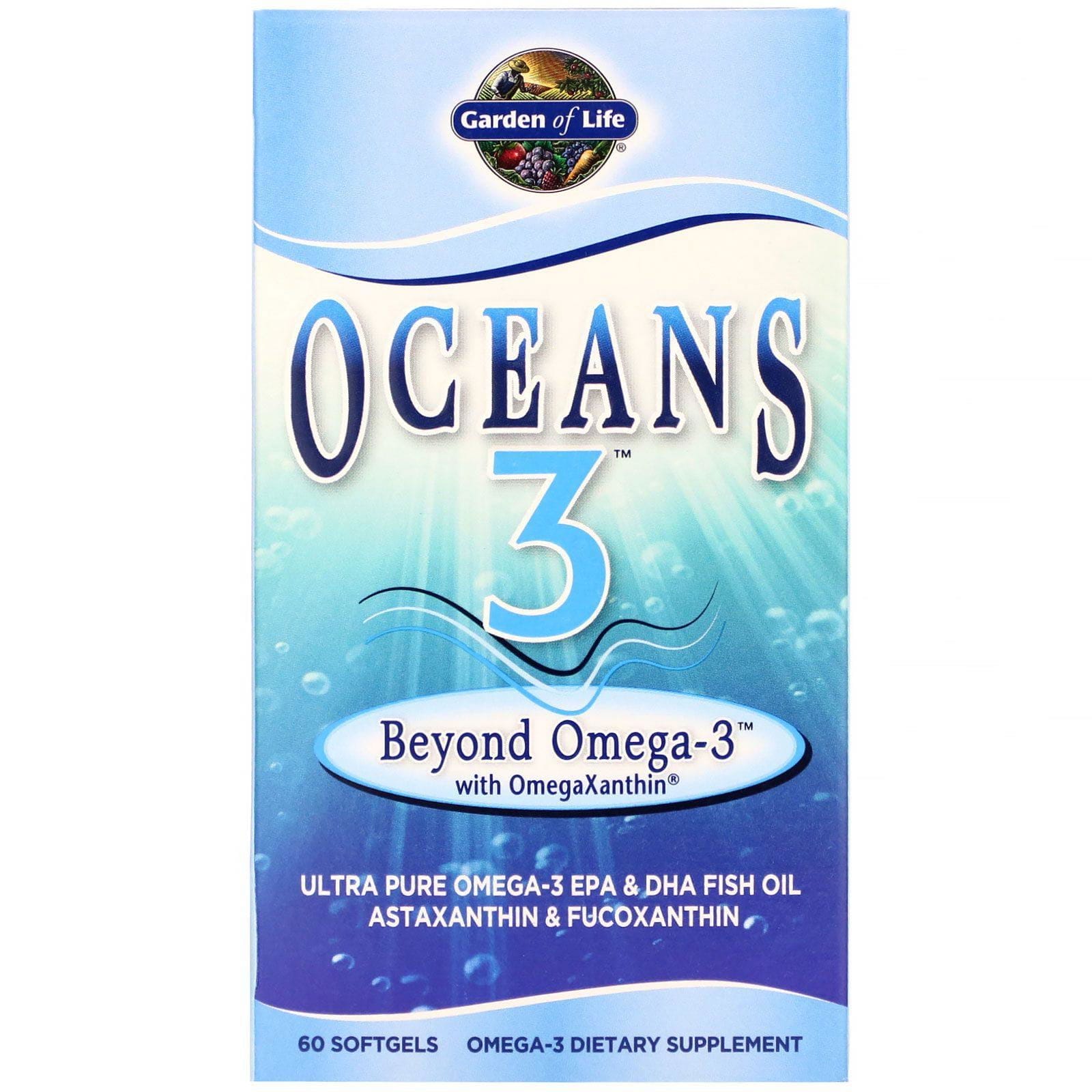 Garden of Life, Océanos 3, más allá del Omega-3 con OmegaXanthin, 60 Softgels