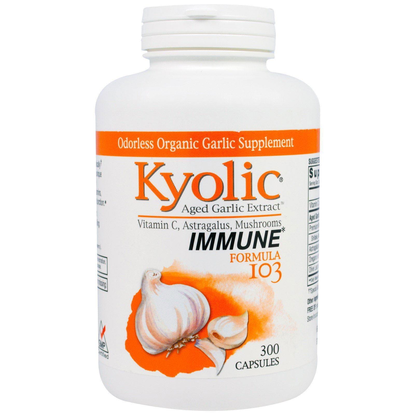 Kyolic, Immune, Formula 103, 300 cápsulas