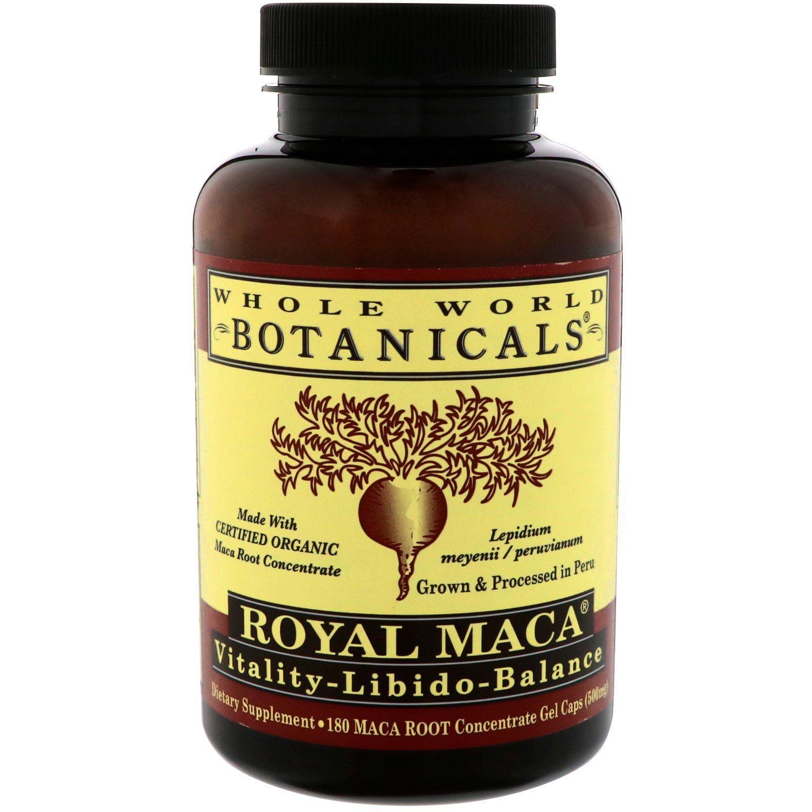 Whole World Botanicals, Maca Real, 500 mg, 180 Cápsulas de Gel