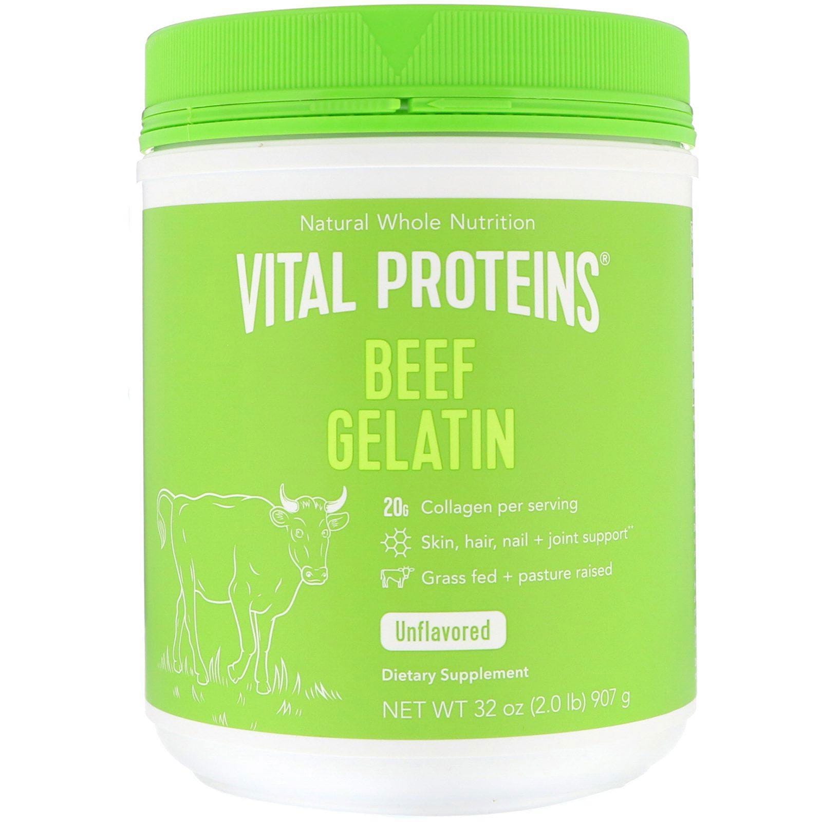Vital Proteins, Gelatina de ternera, sin sabor, 32 oz (907 g)
