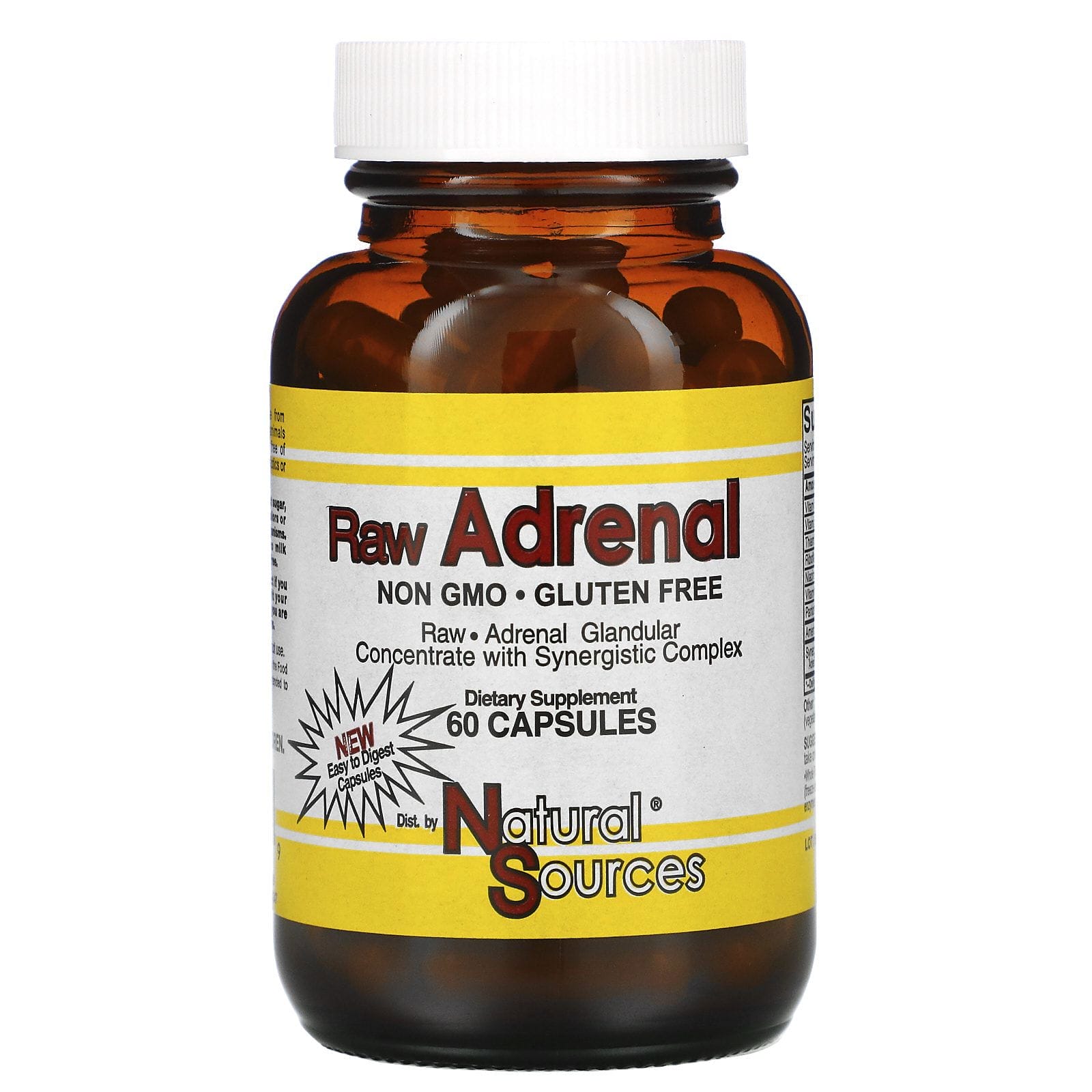 Natural Sources, Adrenal Sin procesar, 60 Cápsulas