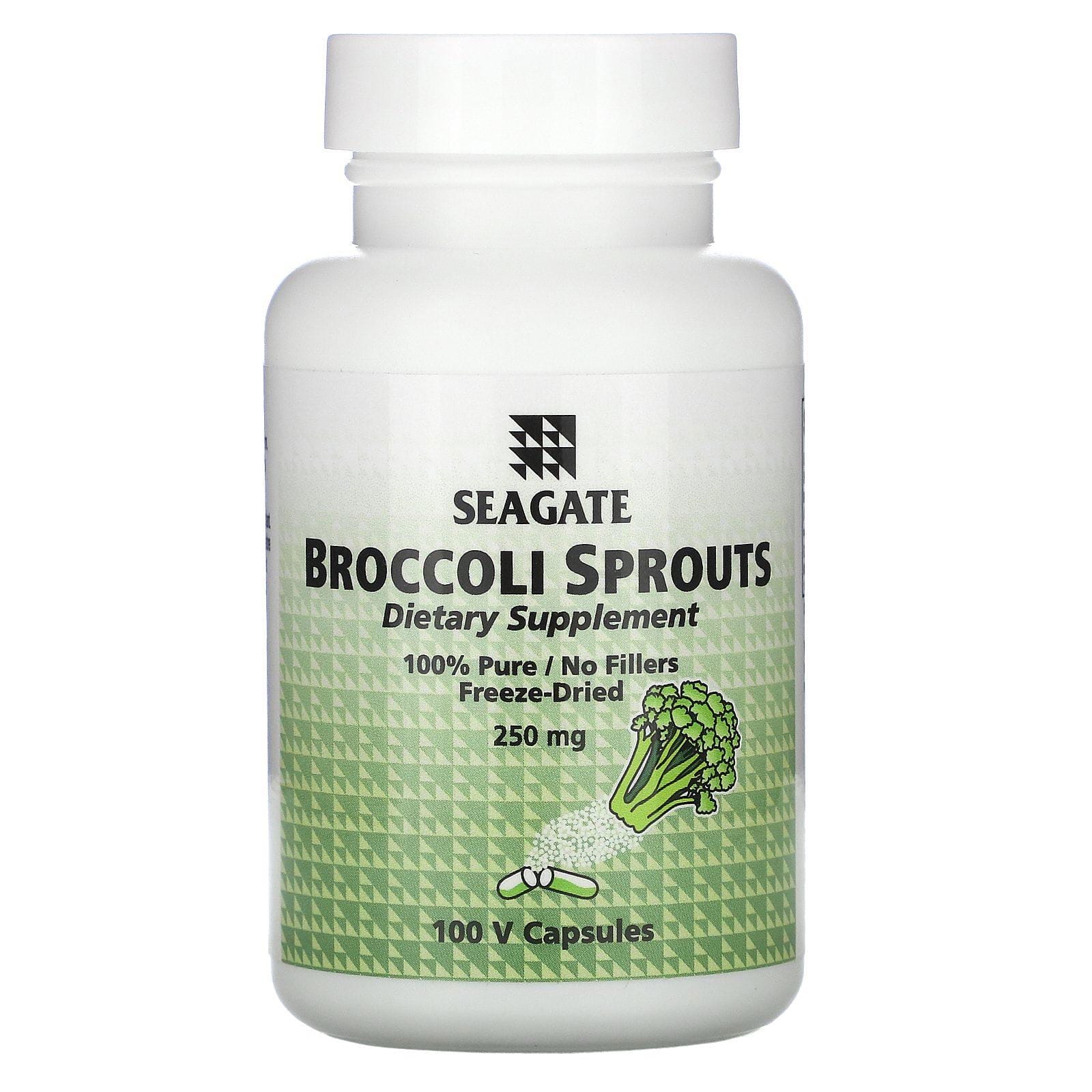 Seagate, Brotes de Brócoli, 250 mg, 100 Cápsulas vegetarianas
