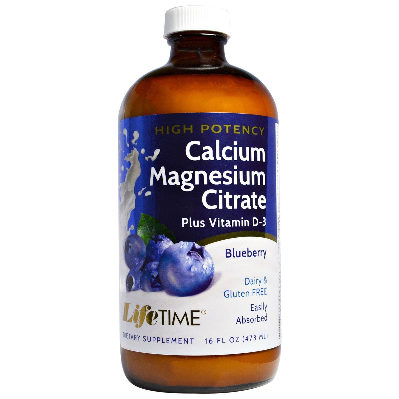 LifeTime Vitamins, Citrato de calcio y magnesio, arándano, 16 oz líquidas (473 ml)