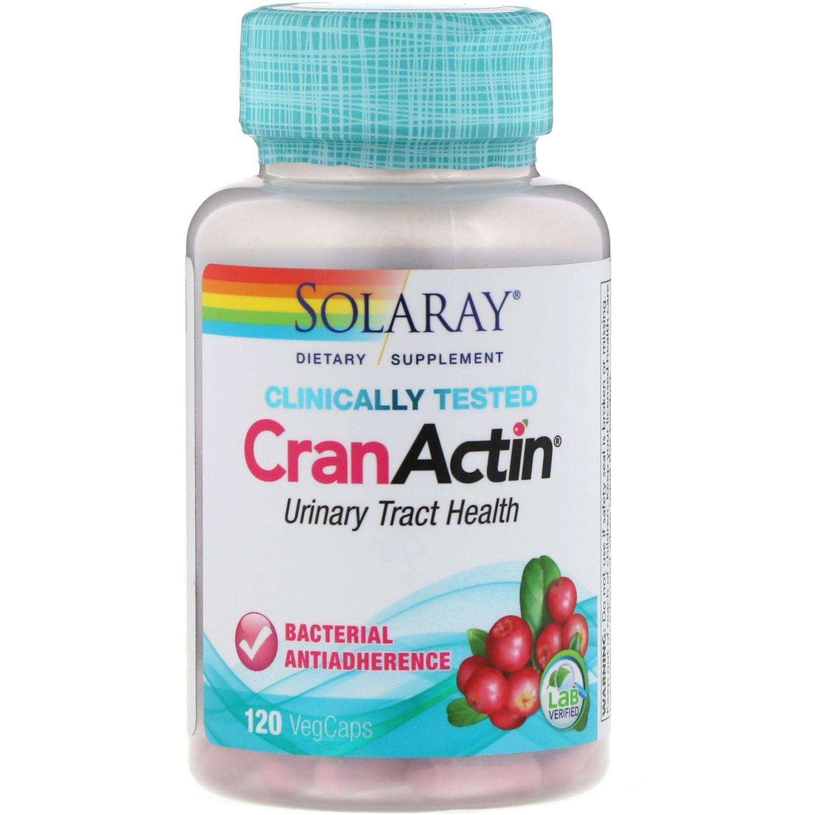 Solaray, CranActin, extracto AF de arándano, 120 cápsulas vegetarianas
