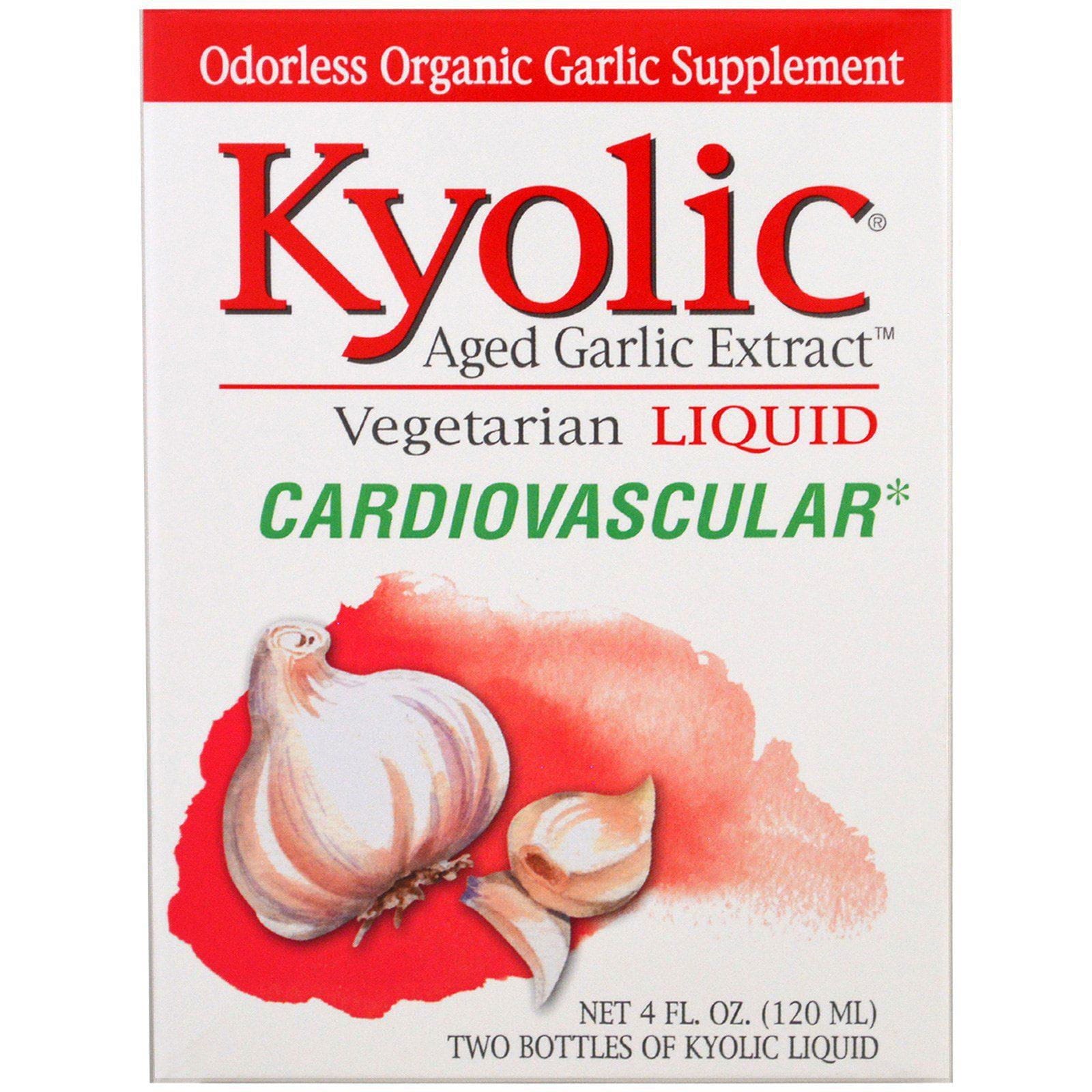 Kyolic, Extracto de ajo envejecido, cardiovascular, Líquido, 2 botellas, 2 fl oz (60 ml) cada una