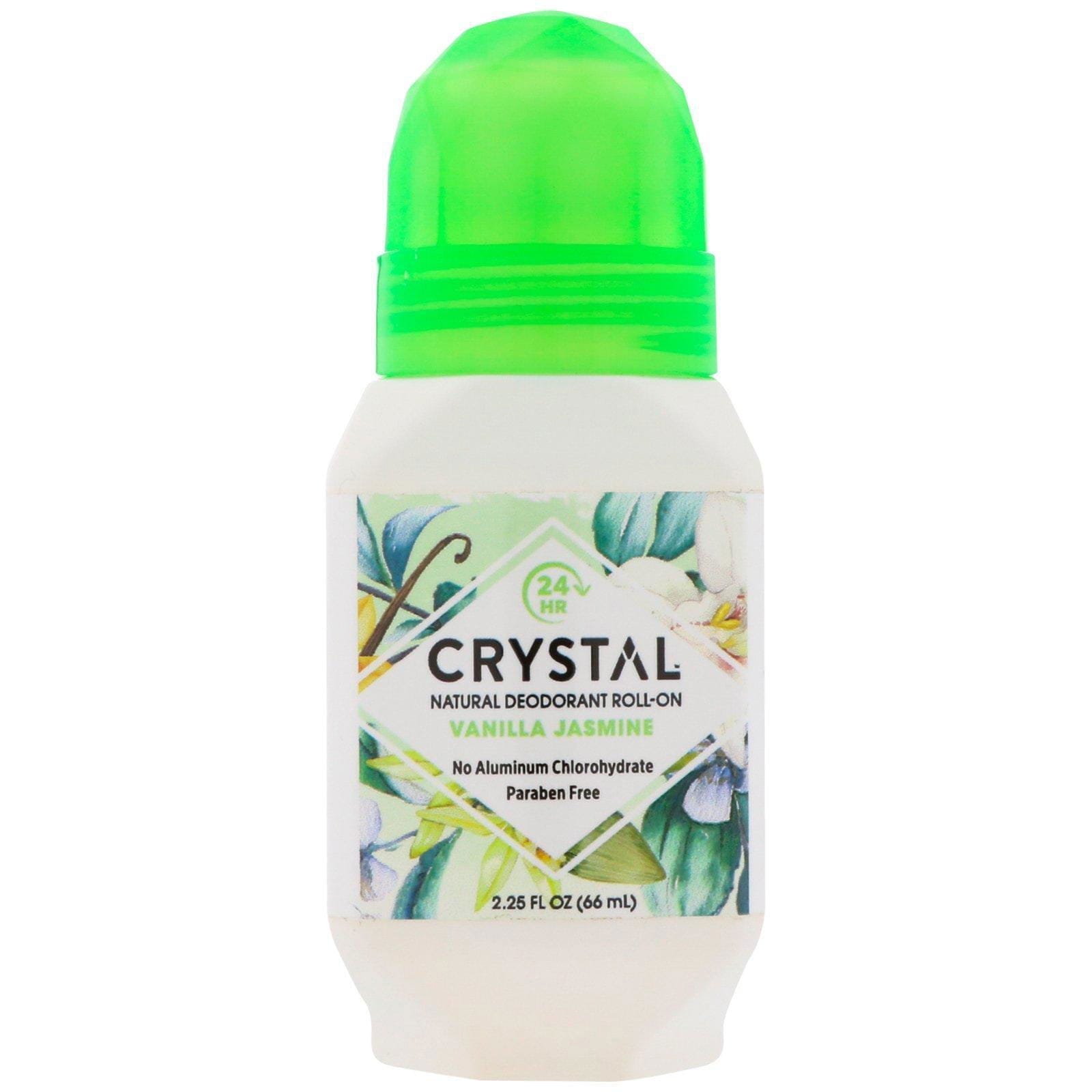 Crystal Body Deodorant, Desodorante natural roll-on, Vainilla Jasmín, 2.25 fl oz (66 ml)