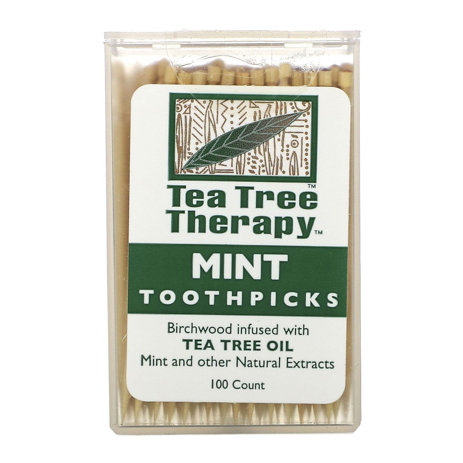 Tea Tree Therapy, Palillos de tientes Therapy de árbol de té, Menta, 100 aprox.