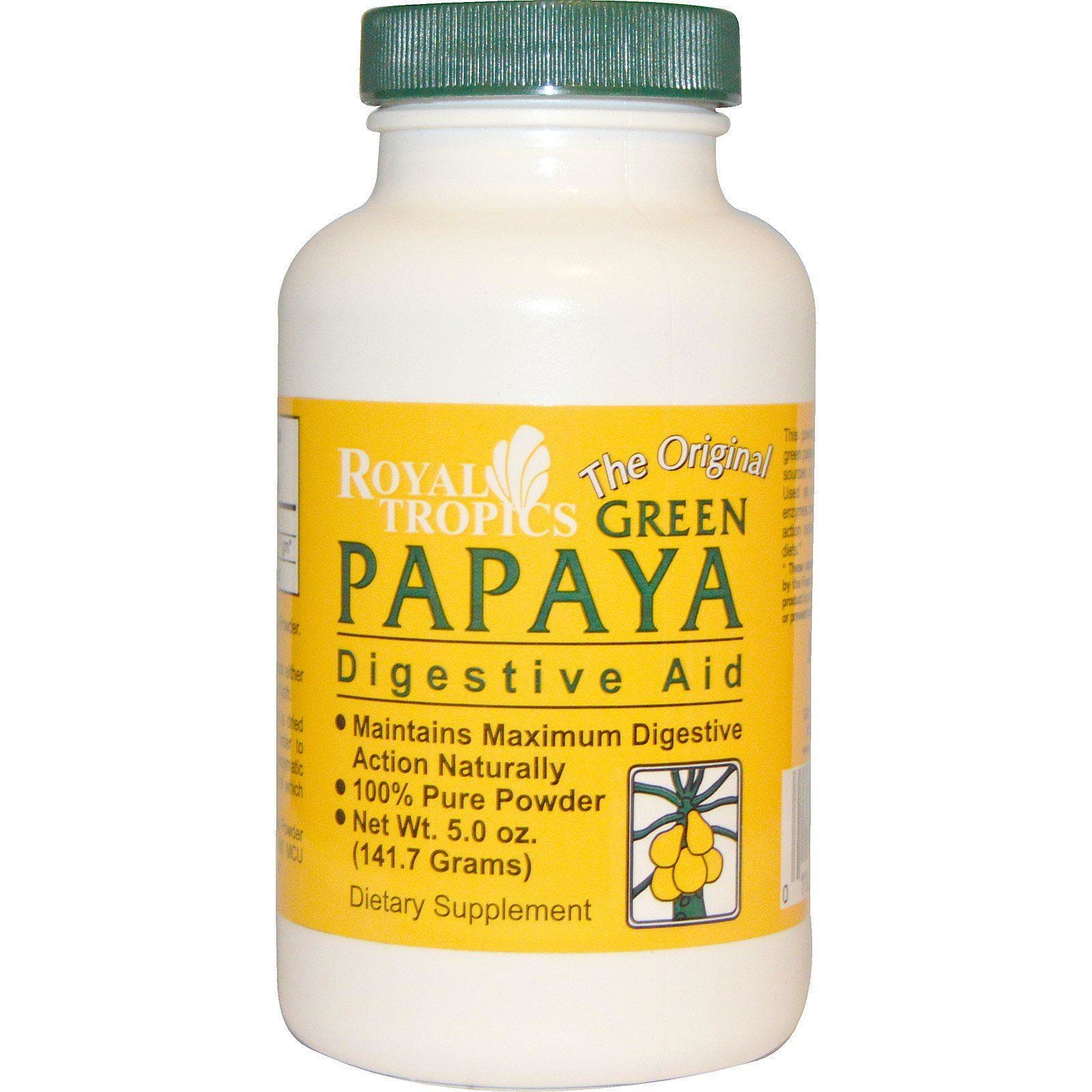 Royal Tropics, La Papaya Verde Original, Ayuda para la Digestión, 5.0 oz (141.7 g)